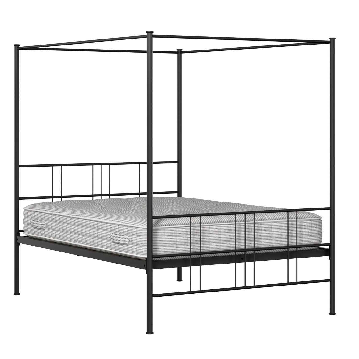 Toulon lit en métal noir avec matelas