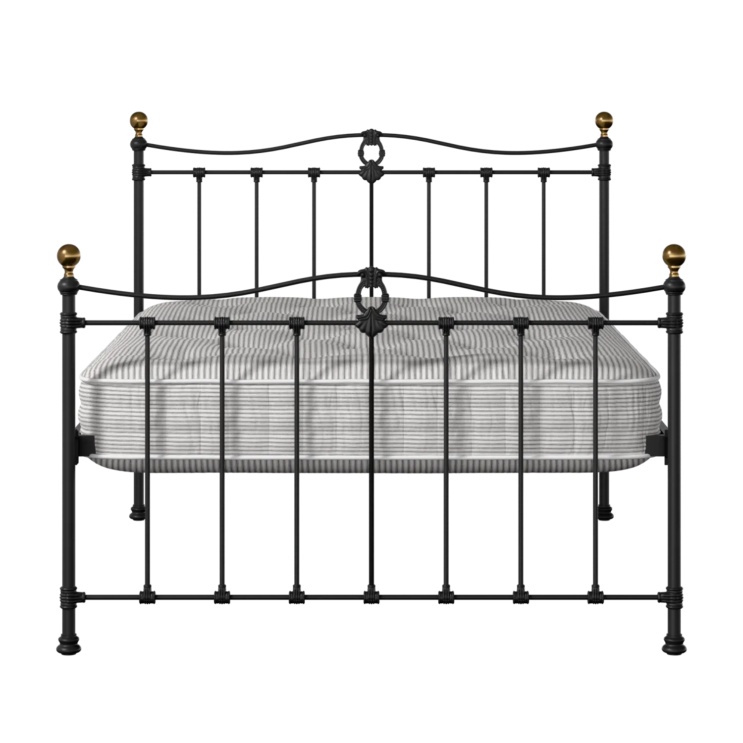 Tulsk lit en métal noir avec matelas