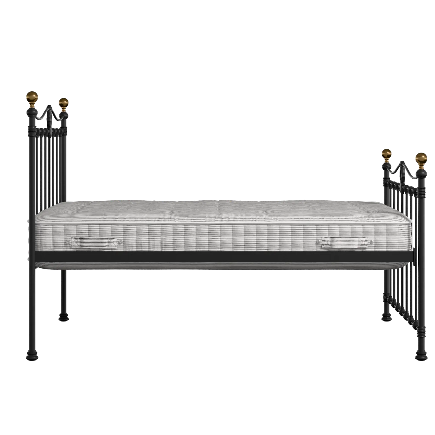 Tulsk lit en métal noir avec matelas