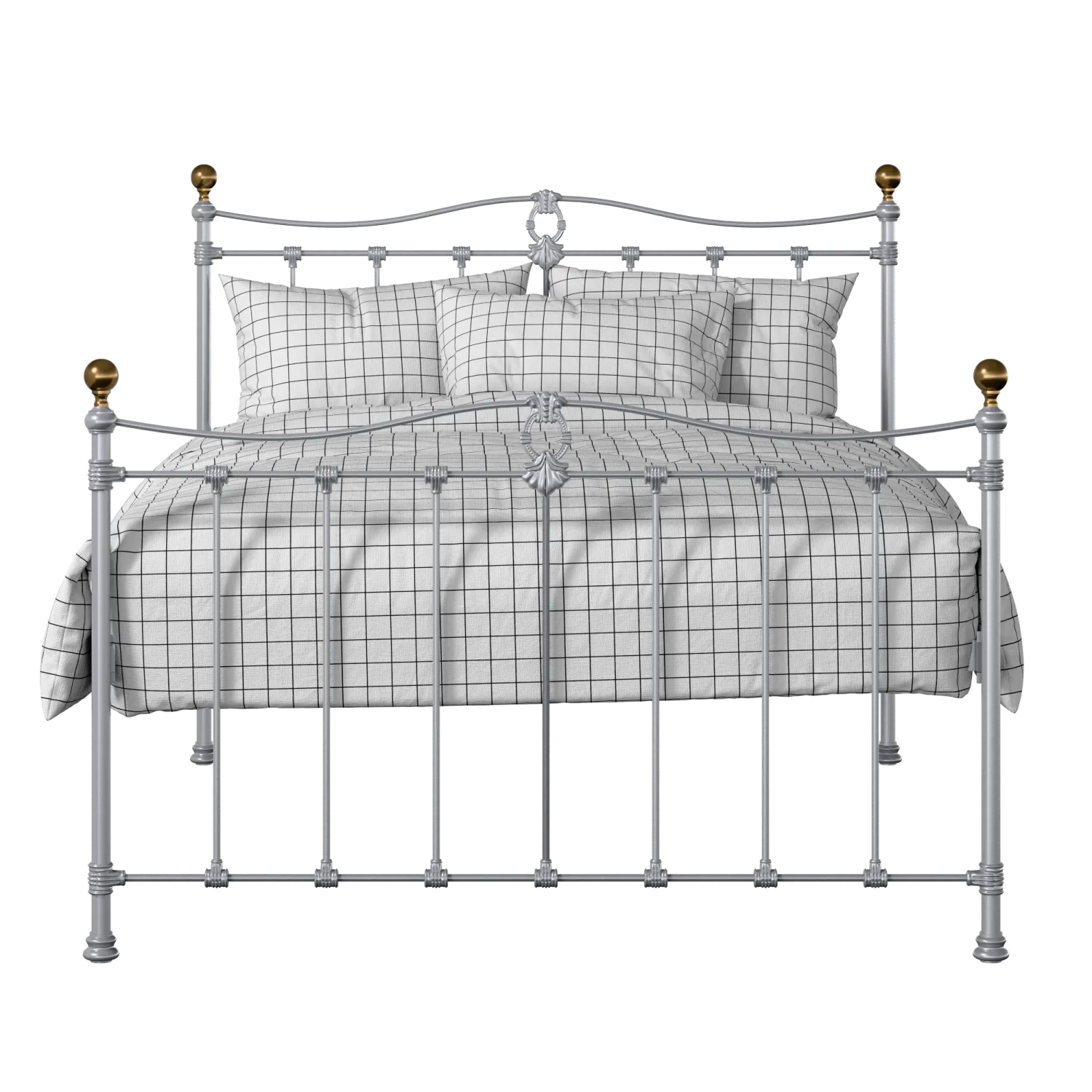Tulsk iron/metal bed in silver