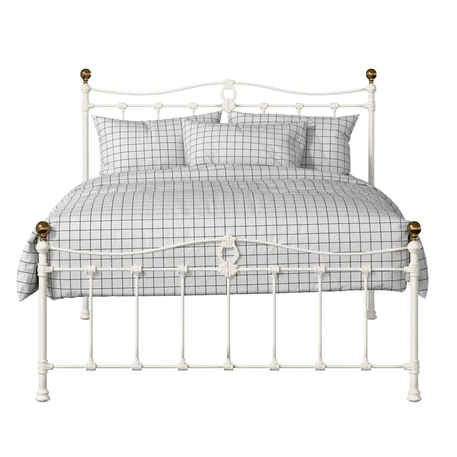 Tulsk Low Footend Metallbett in Elfenbein