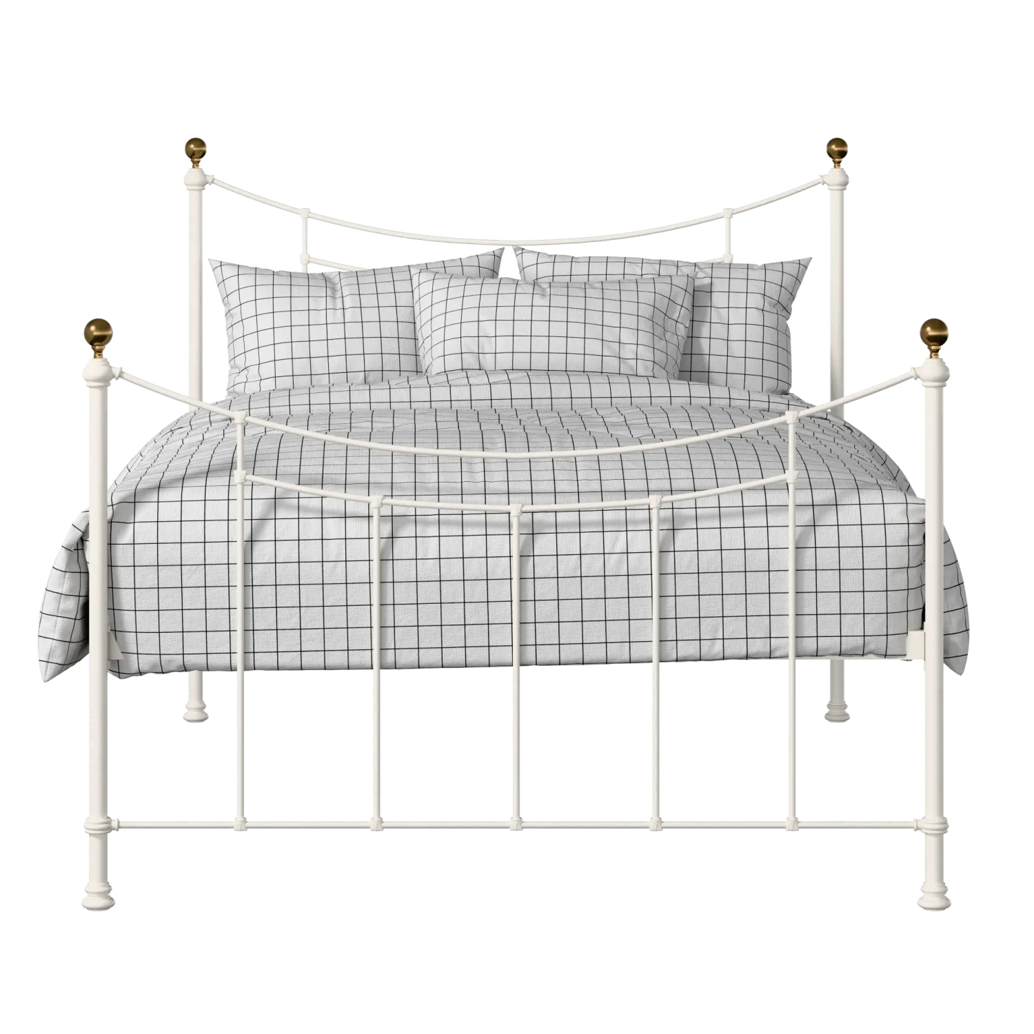 Virginia iron/metal bed in ivory