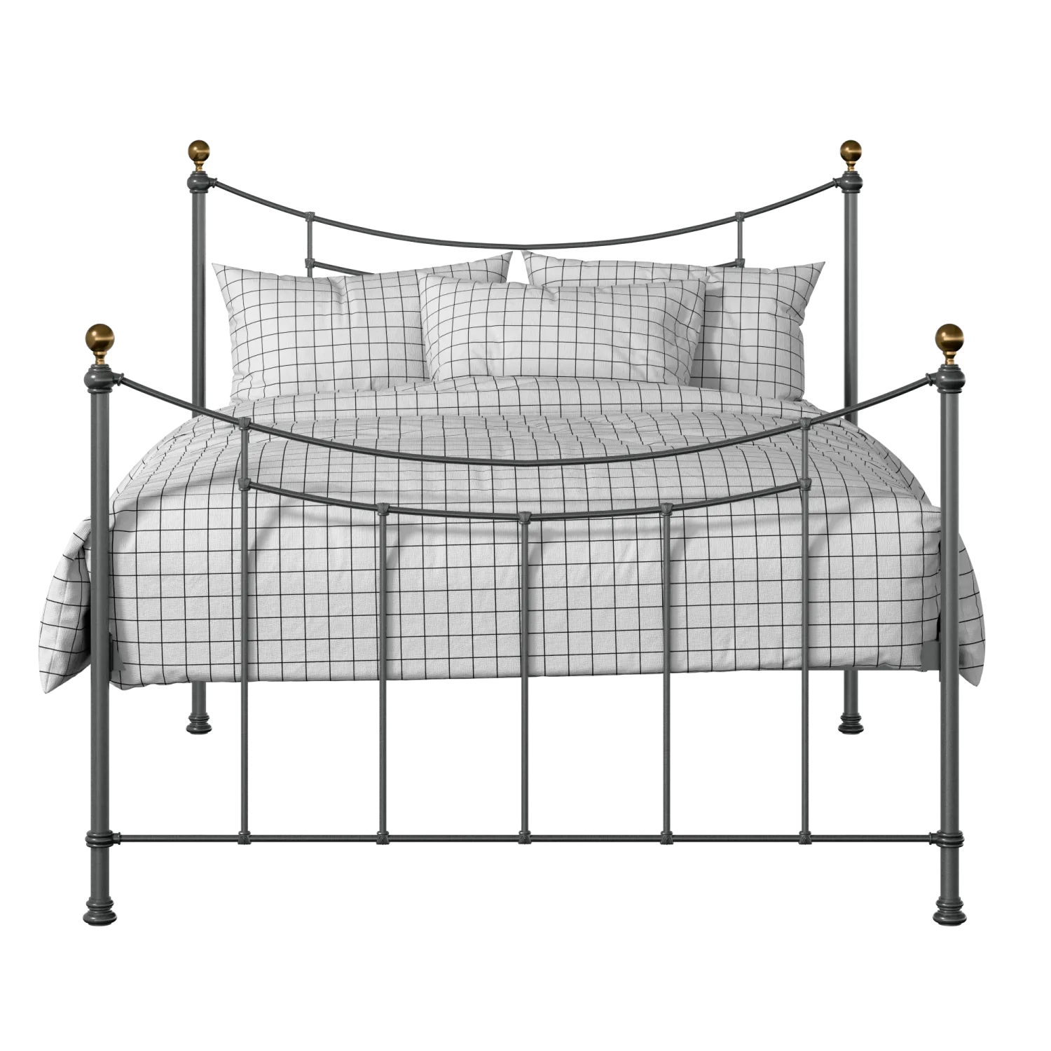 Virginia iron/metal bed in pewter