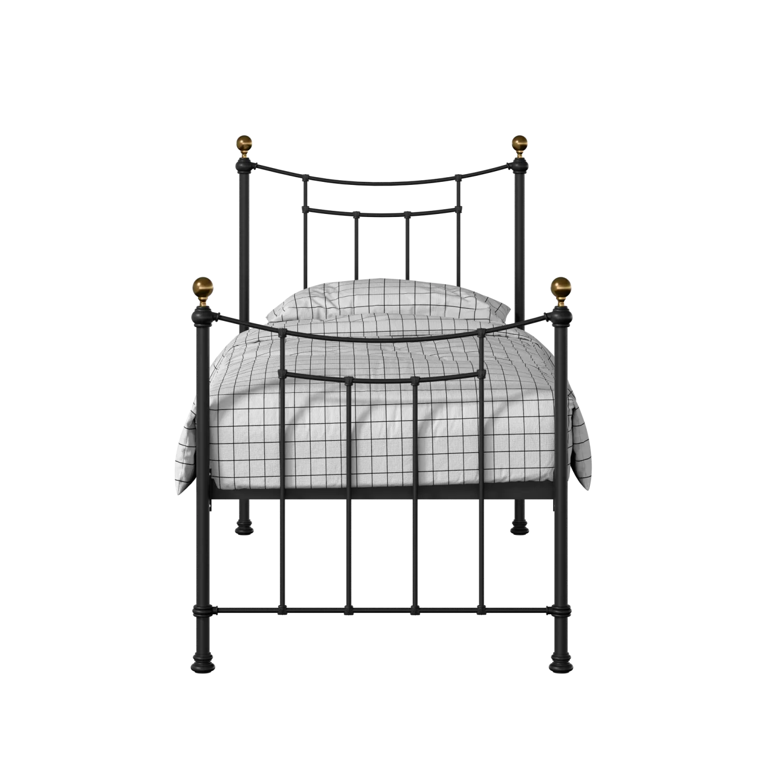 Virginia iron/metal single bed in black