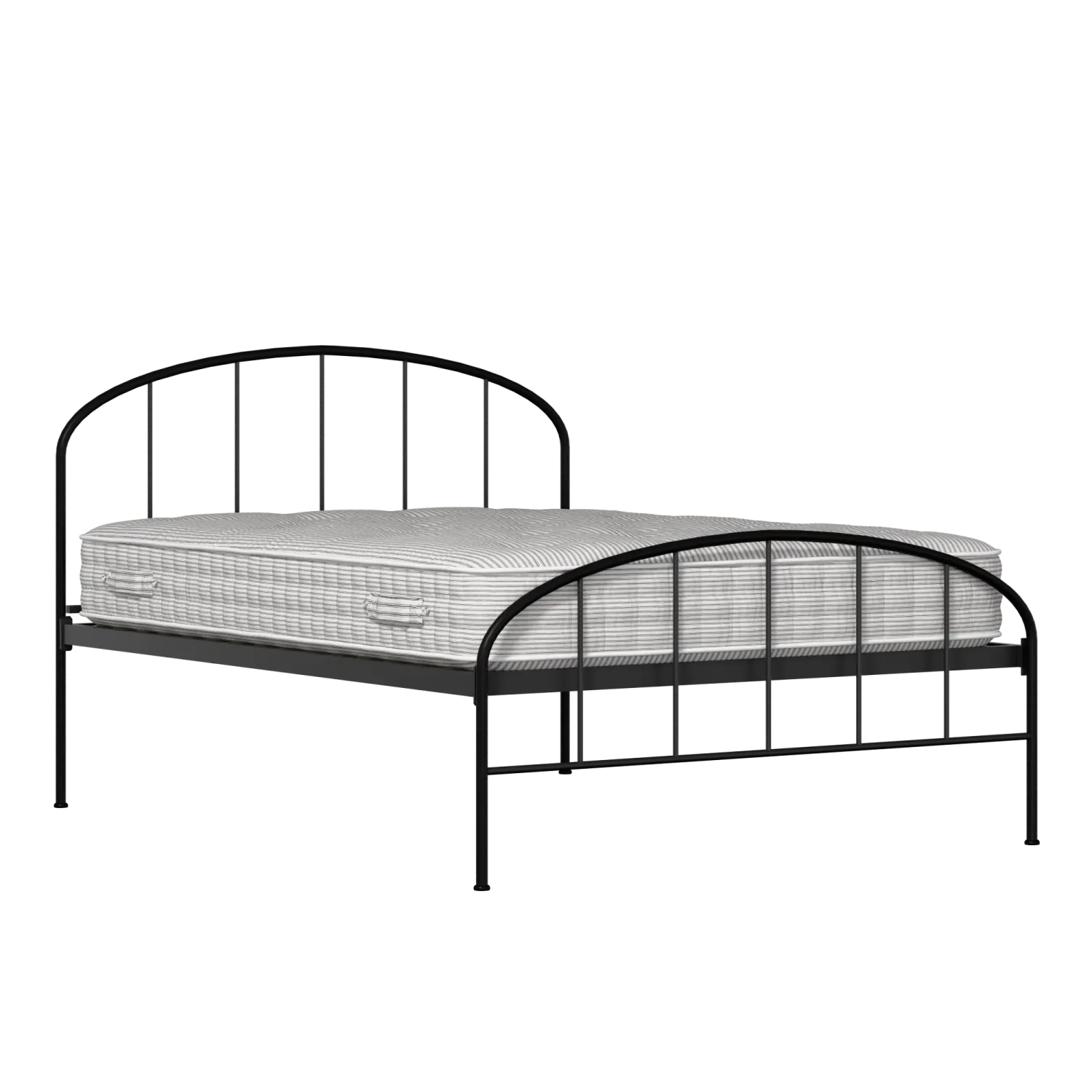 Waldo iron/metal bed in black with Juno mattress
