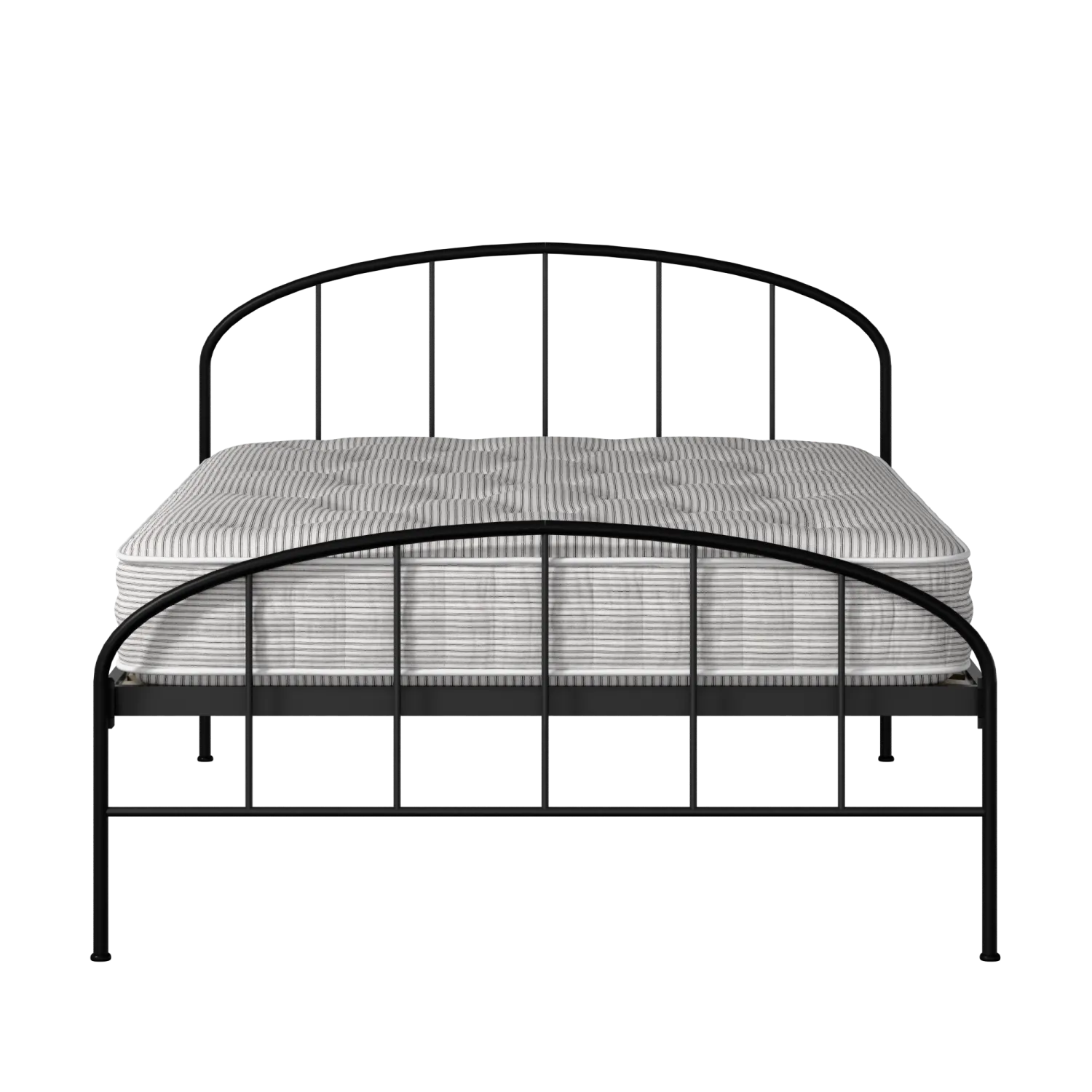 Waldo iron/metal bed in black with Juno mattress