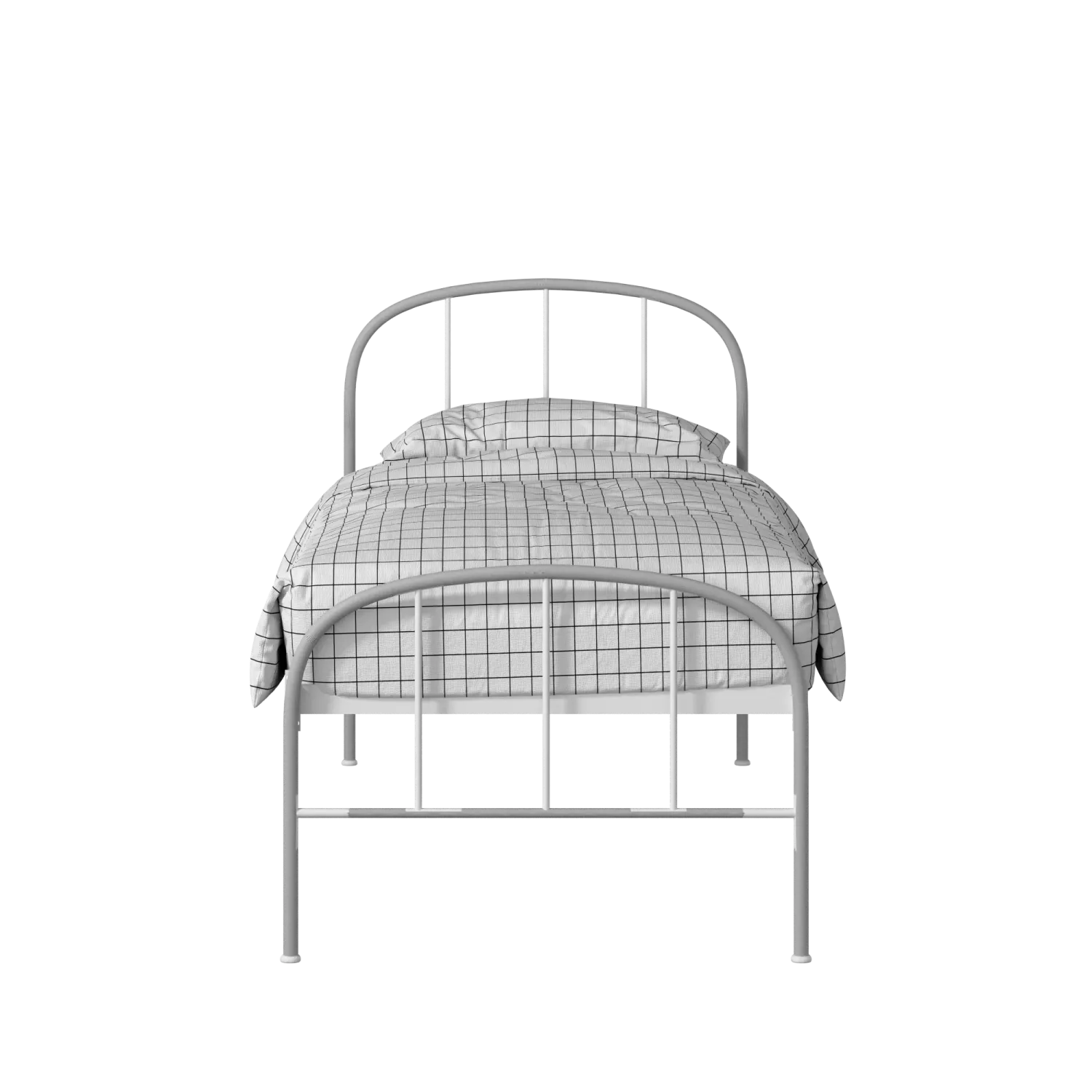Waldo iron/metal single bed in white