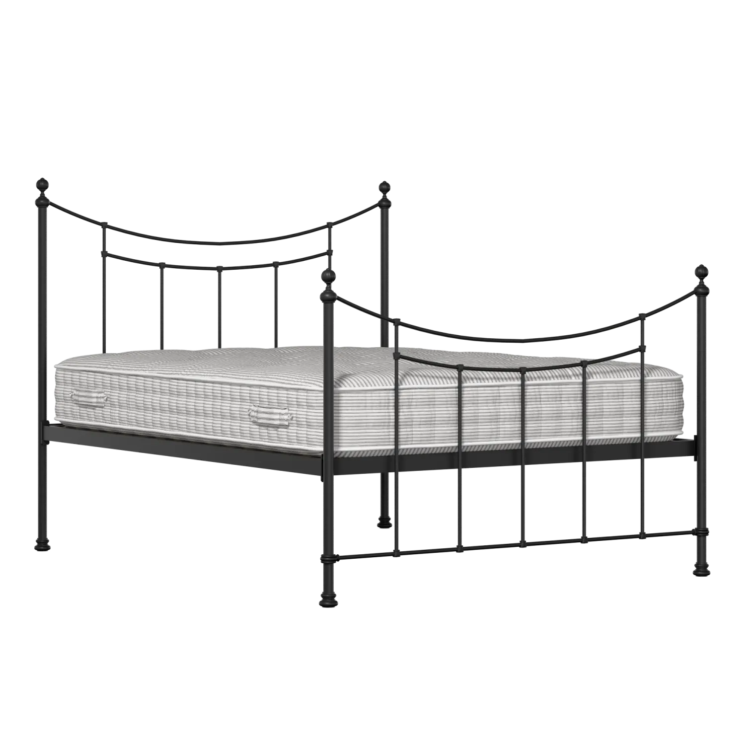 Winchester iron/metal bed in black with Juno mattress