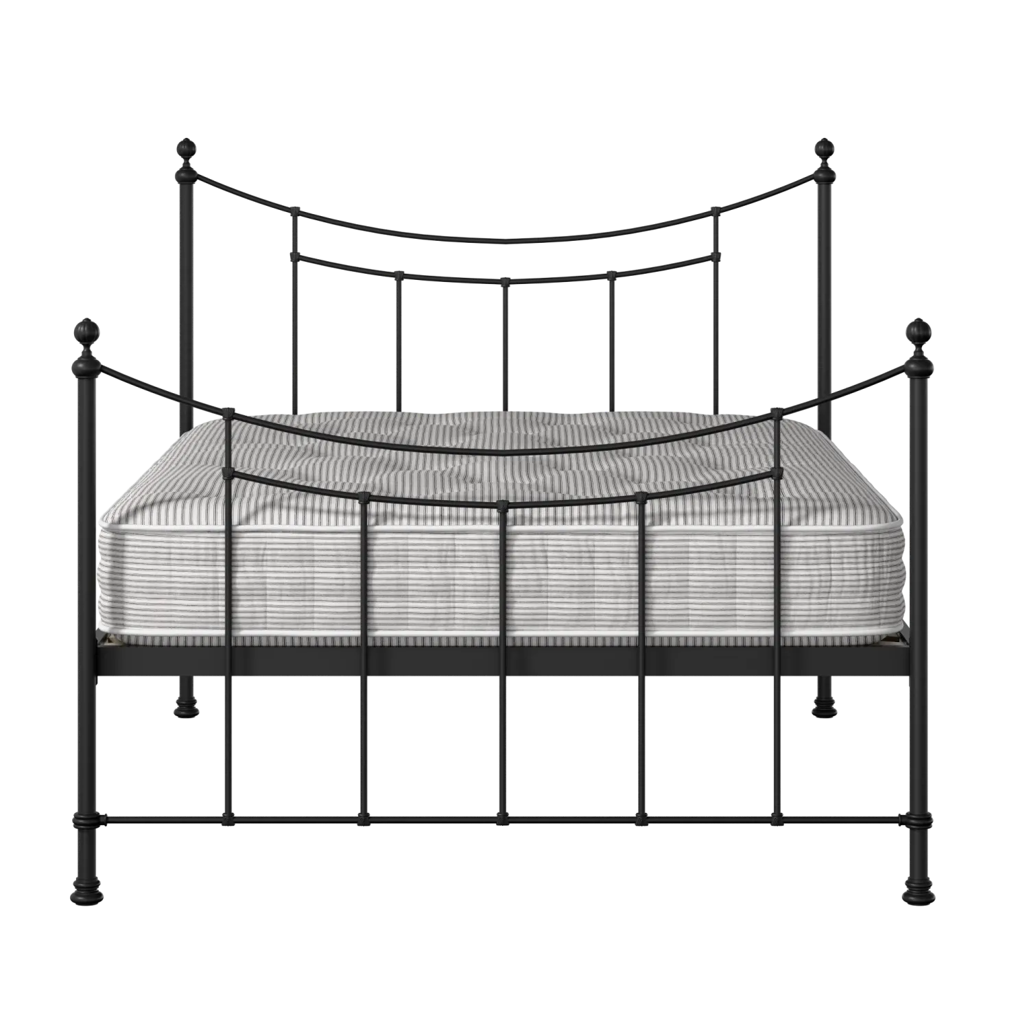 Winchester iron/metal bed in black with Juno mattress