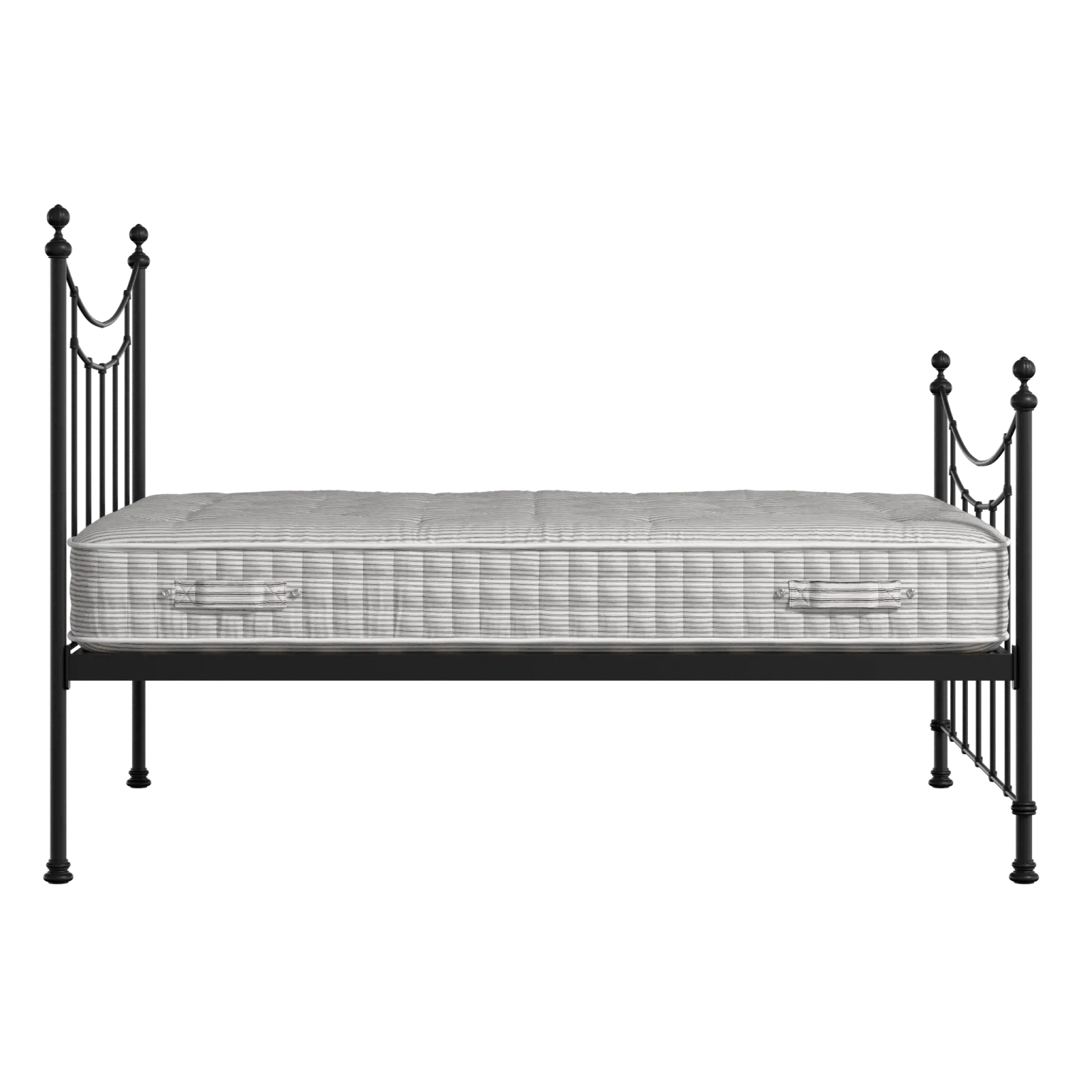 Winchester iron/metal bed in black with Juno mattress