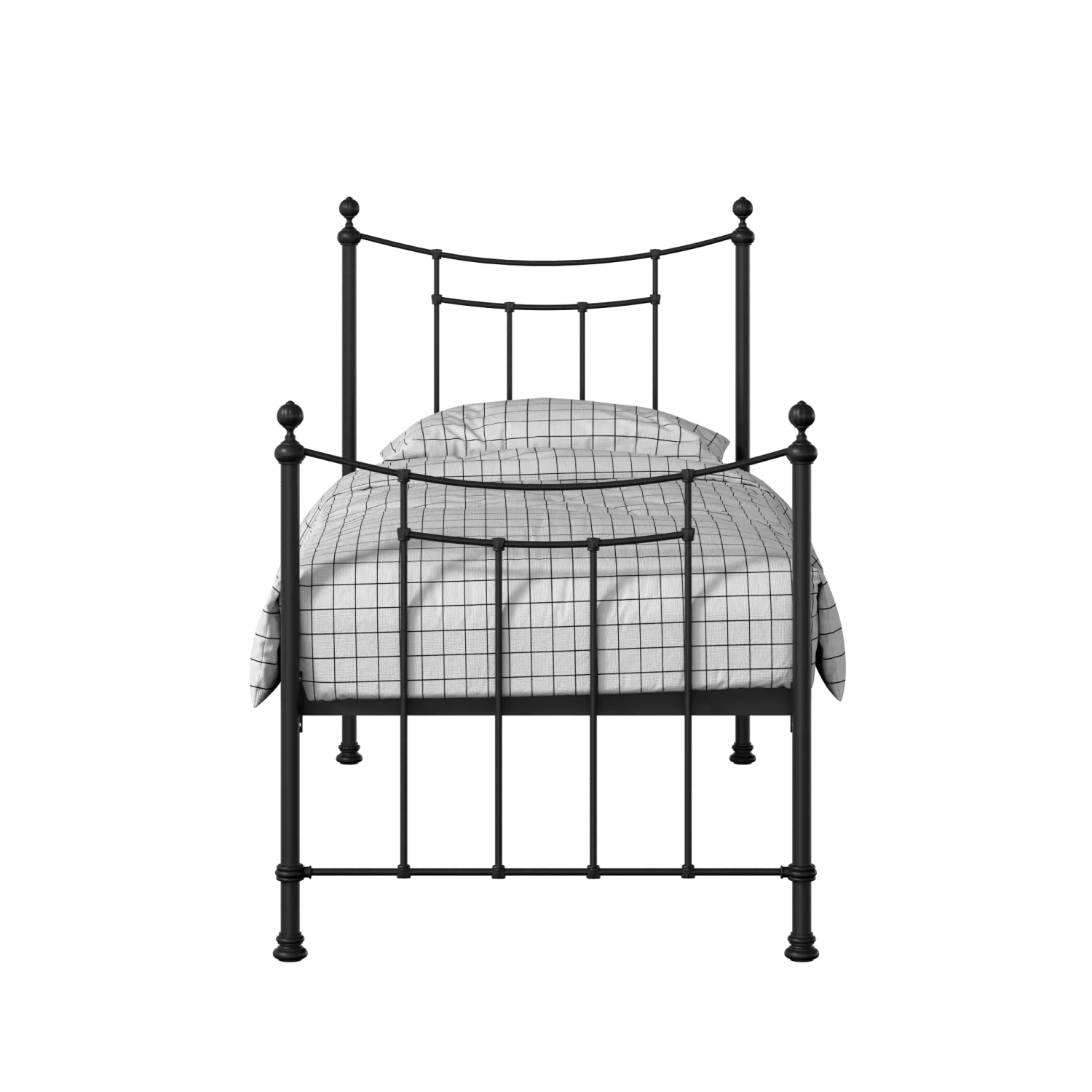 Winchester iron/metal single bed in black