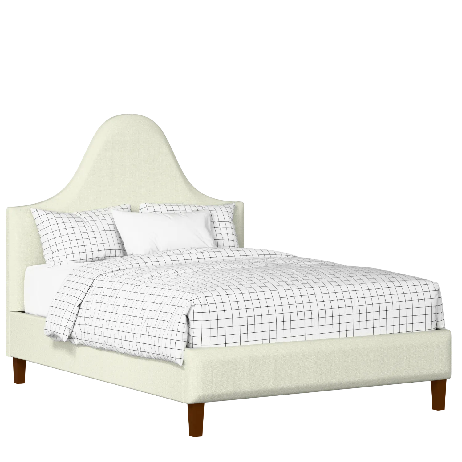 Beverley upholstered bed in mineral fabric