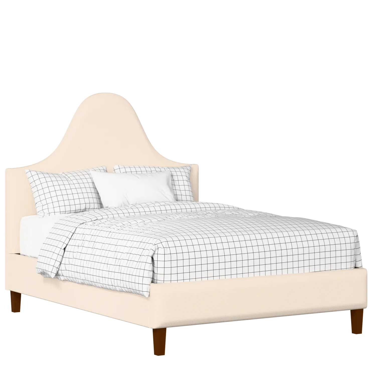 Beverley upholstered bed in Silver fabric with Juno mattress