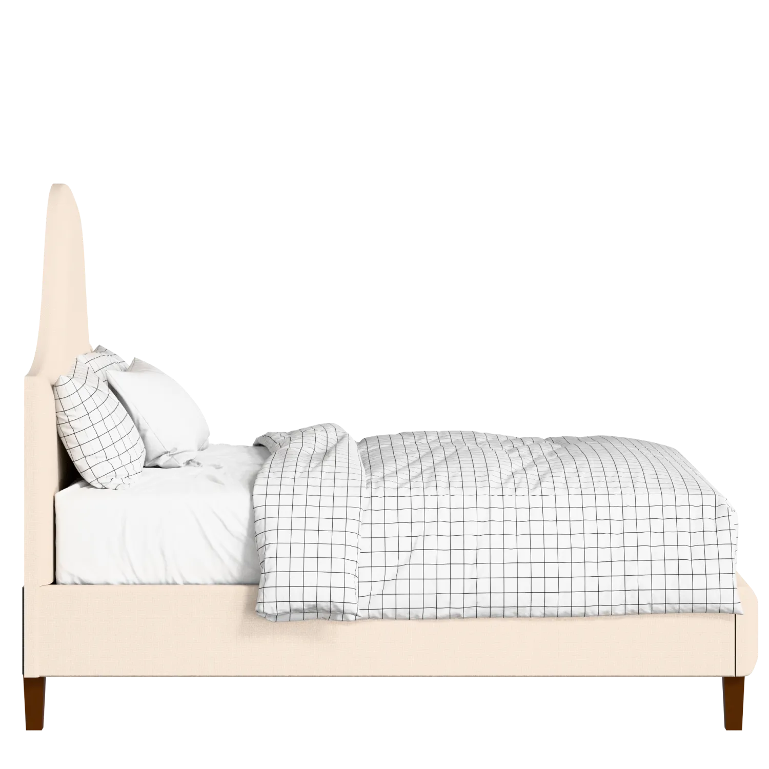 Beverley upholstered bed in Silver fabric with Juno mattress