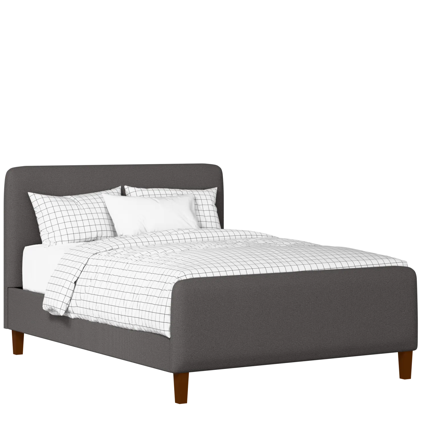 Broughton upholstered bed in iron fabric
