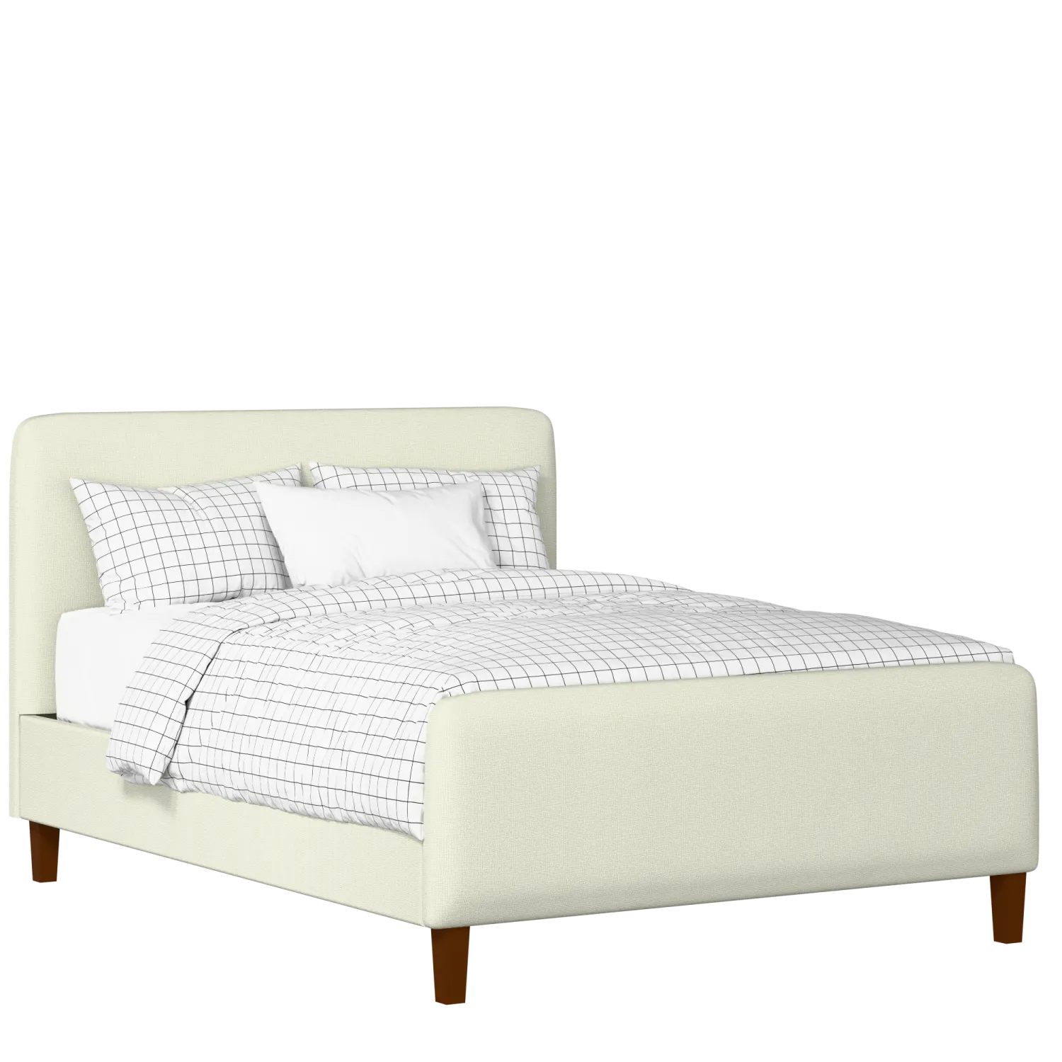 Broughton upholstered bed in mineral fabric