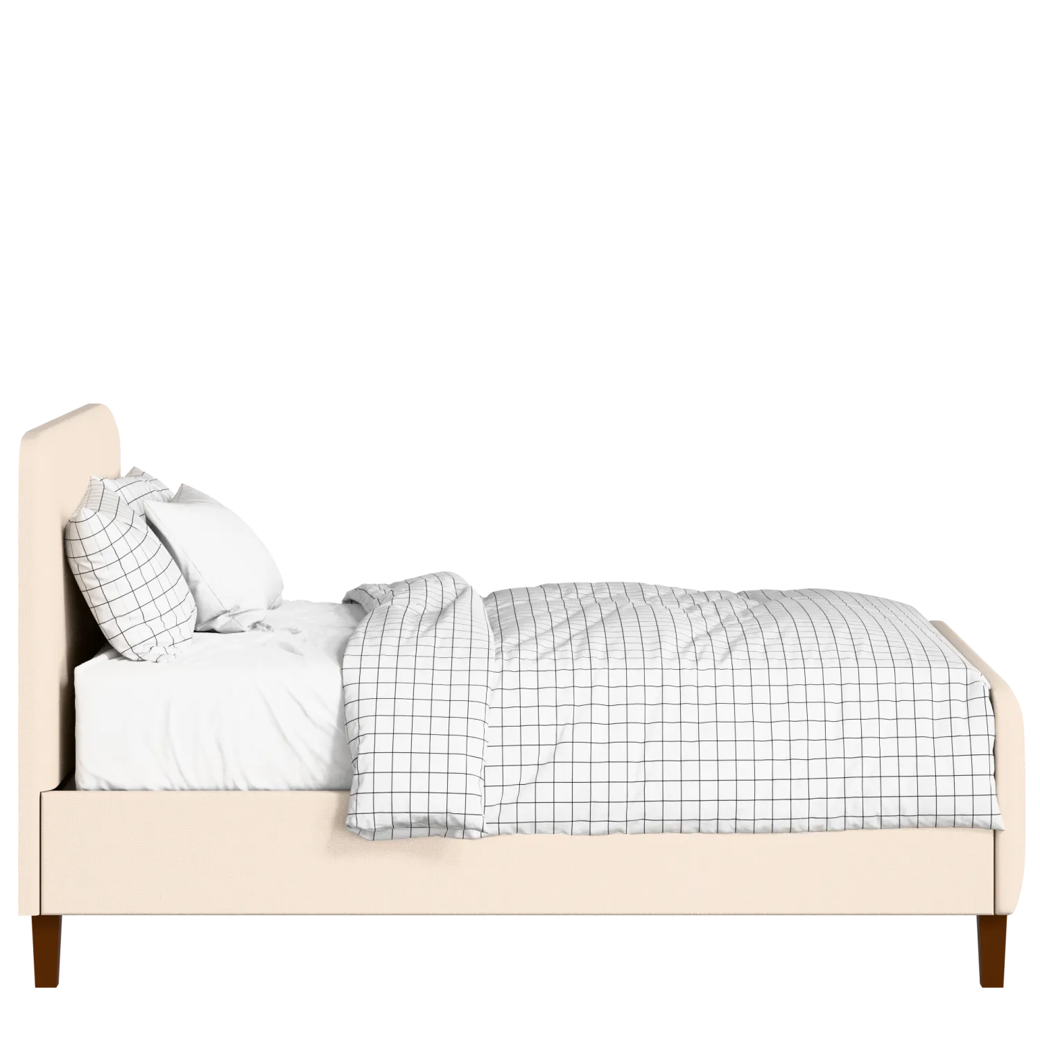 Broughton upholstered bed in Silver fabric with Juno mattress