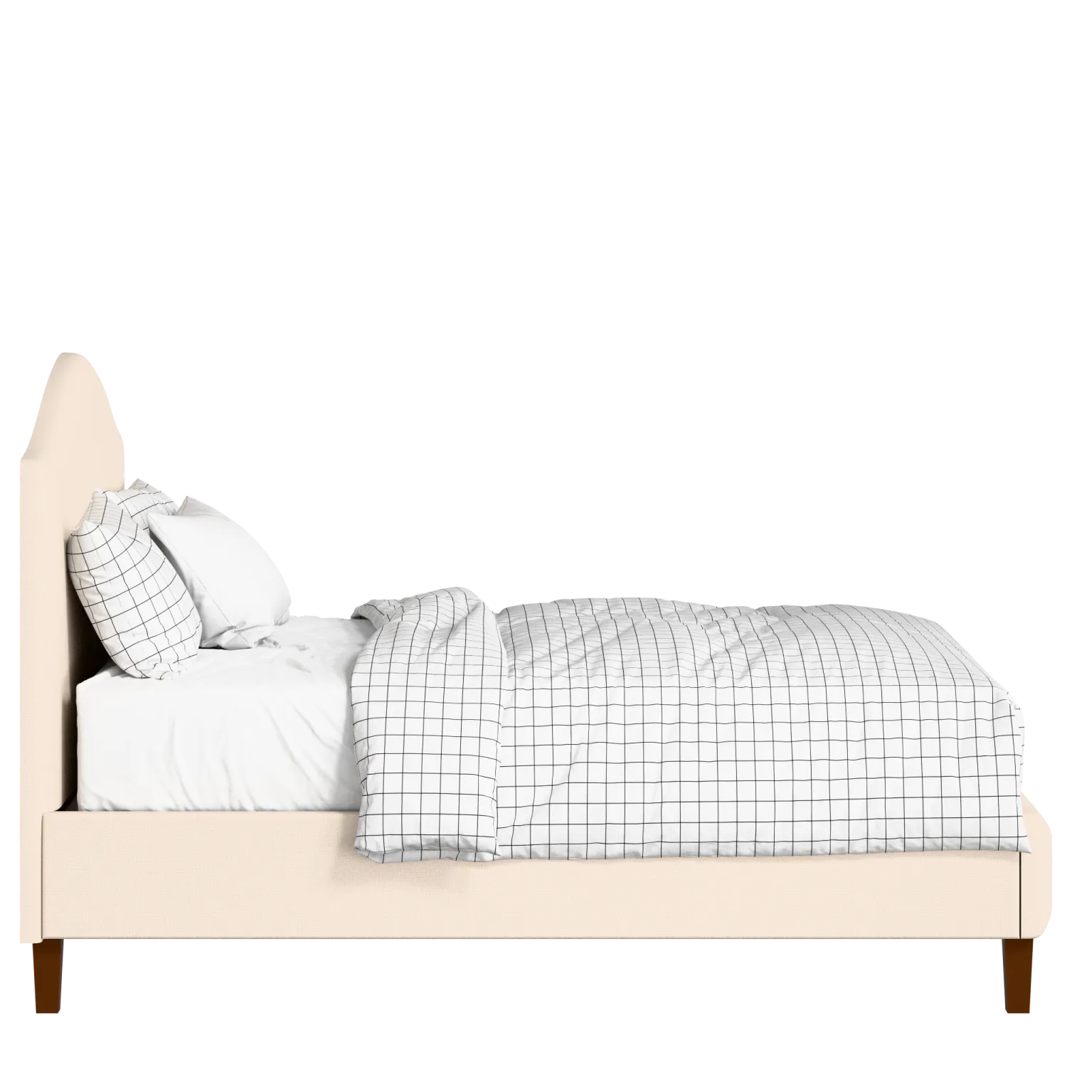 Burley Slim upholstered bed in Silver fabric with Juno mattress