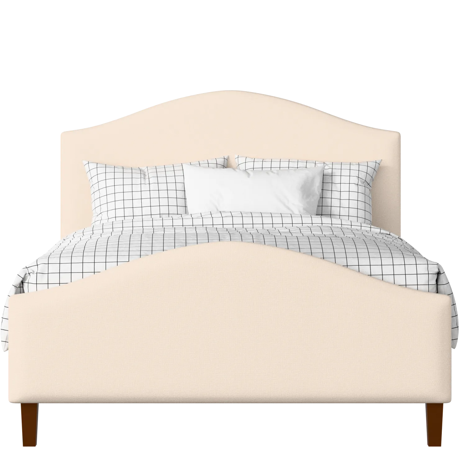 Burley upholstered bed in Silver fabric