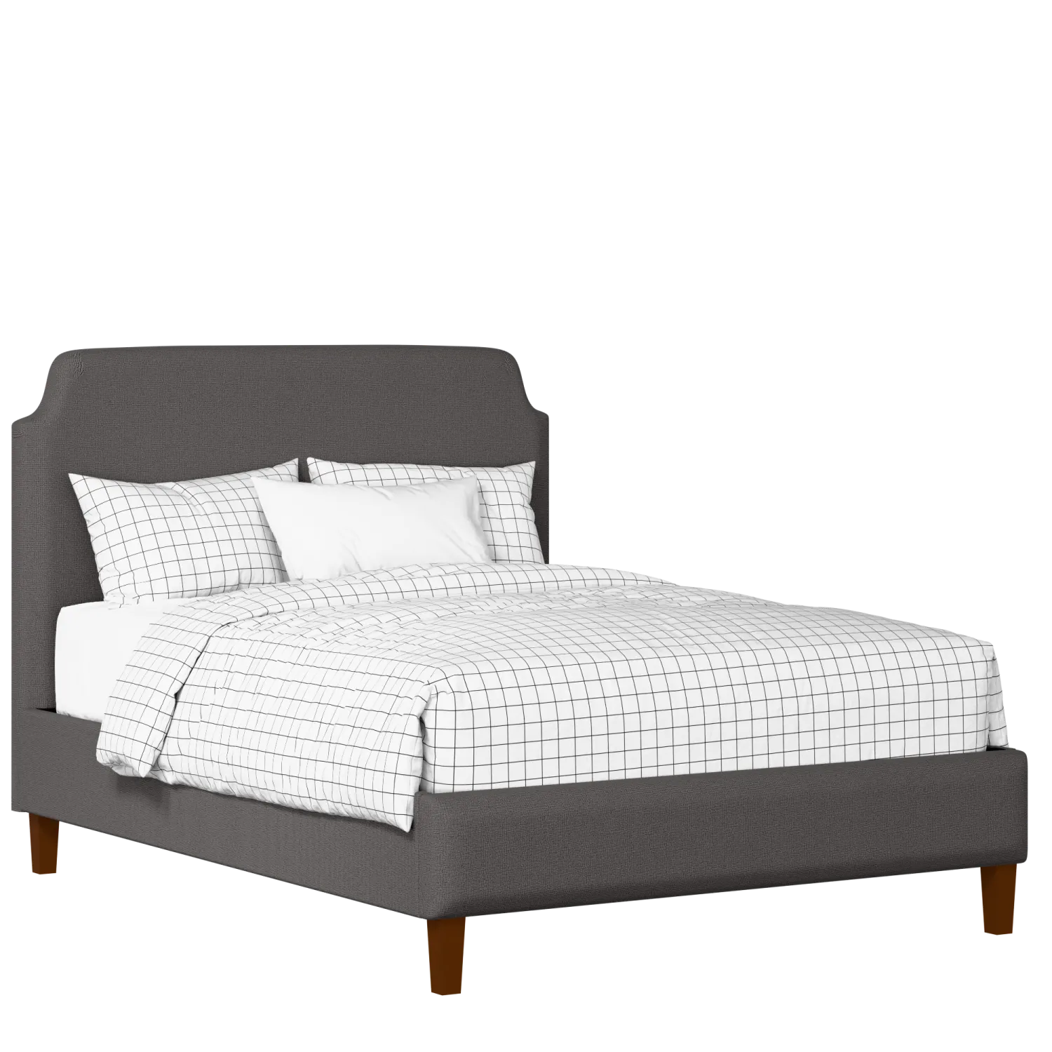 Charing Slim upholstered bed in iron fabric
