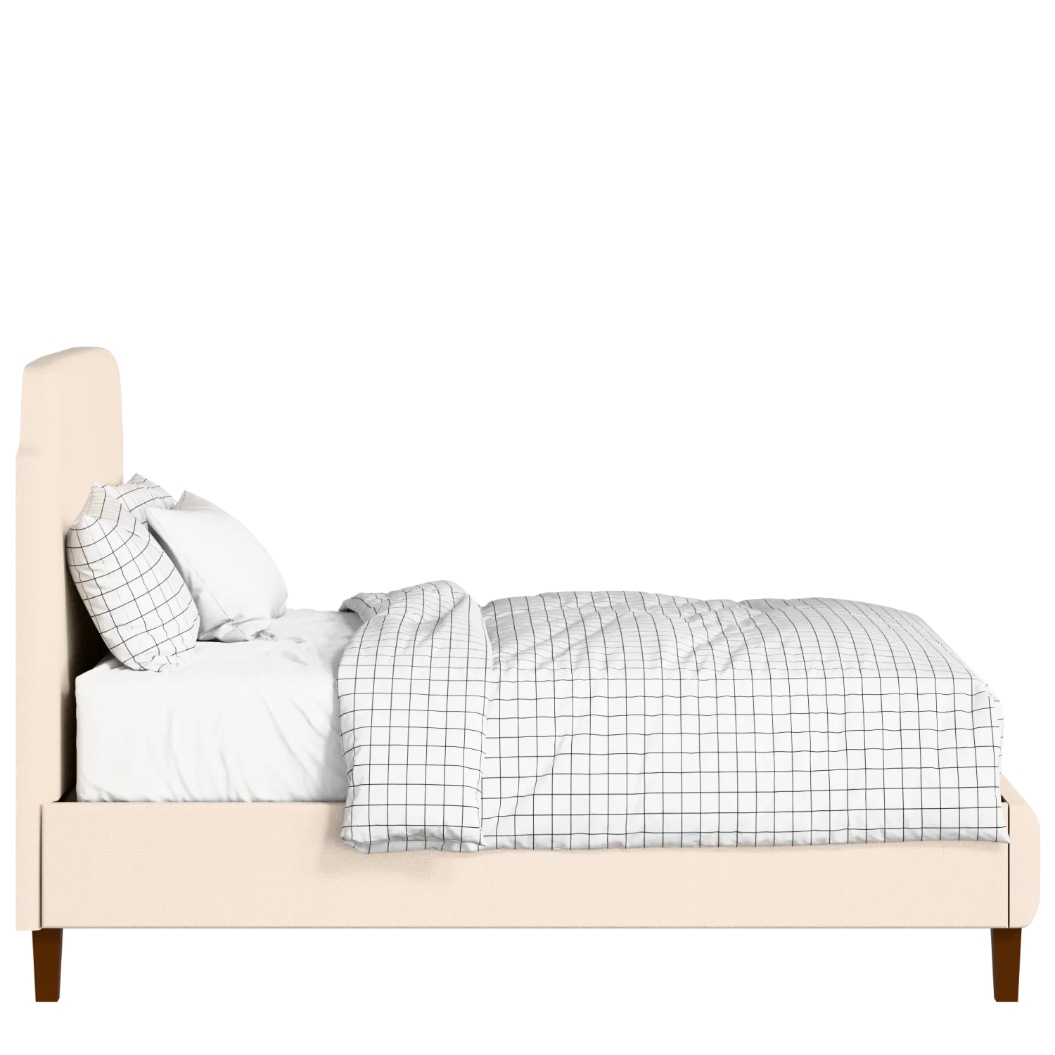 Charing Slim upholstered bed in Silver fabric with Juno mattress