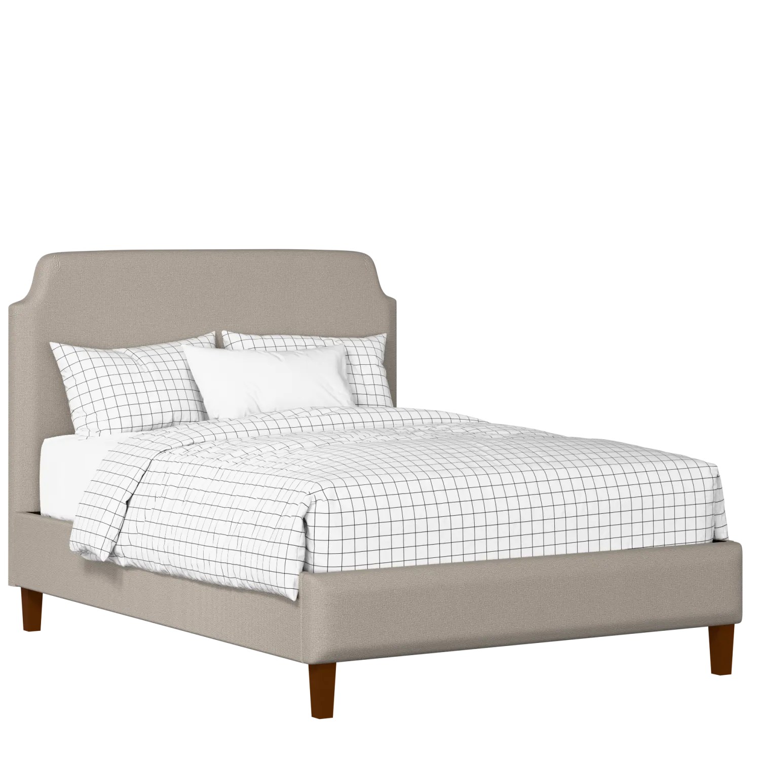 Charing Slim upholstered bed in storm grey fabric