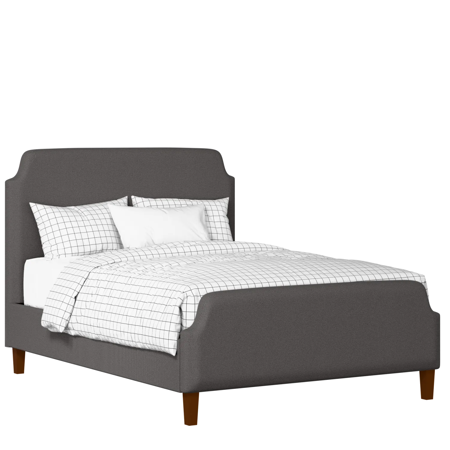 Charing upholstered bed in iron fabric