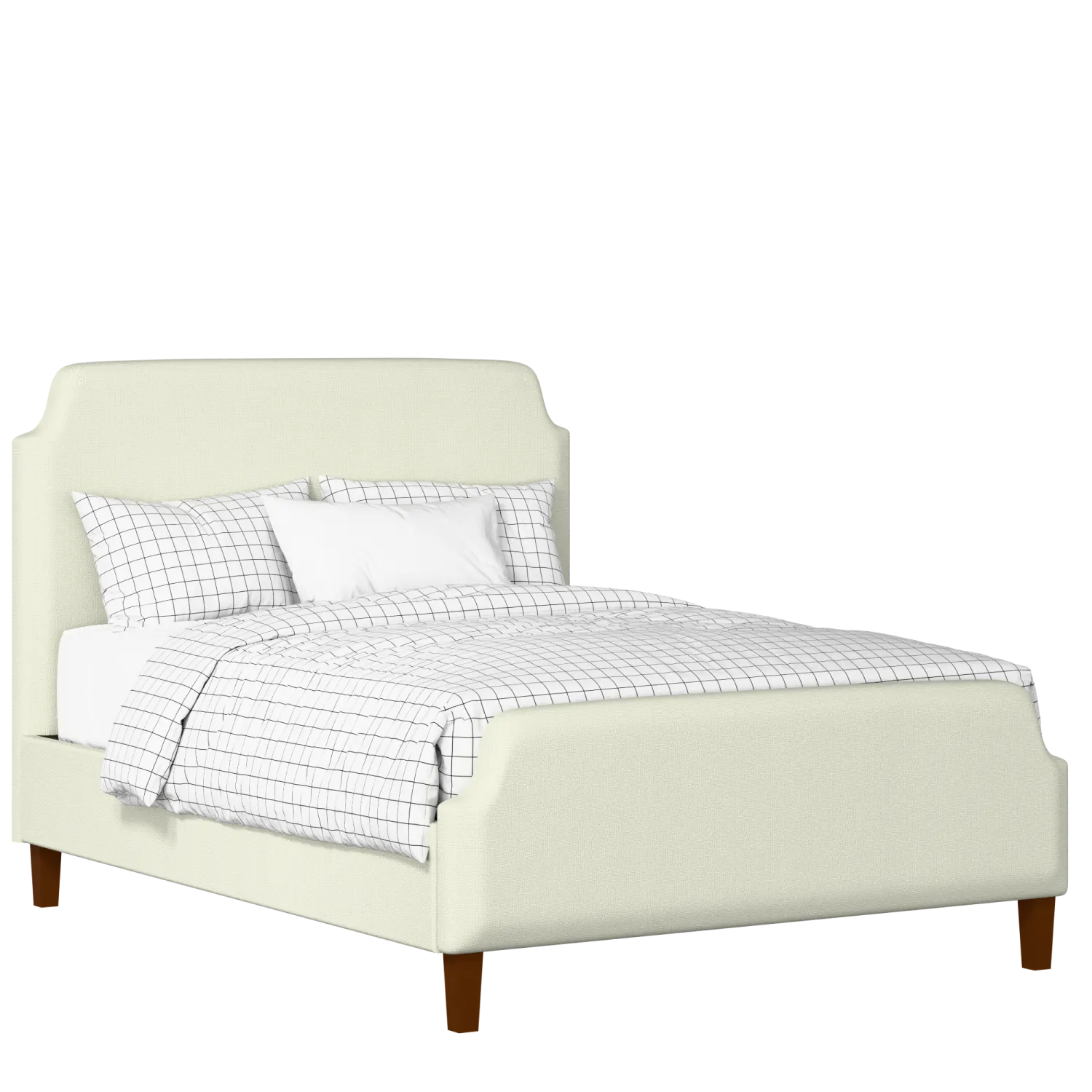 Charing upholstered bed in mineral fabric
