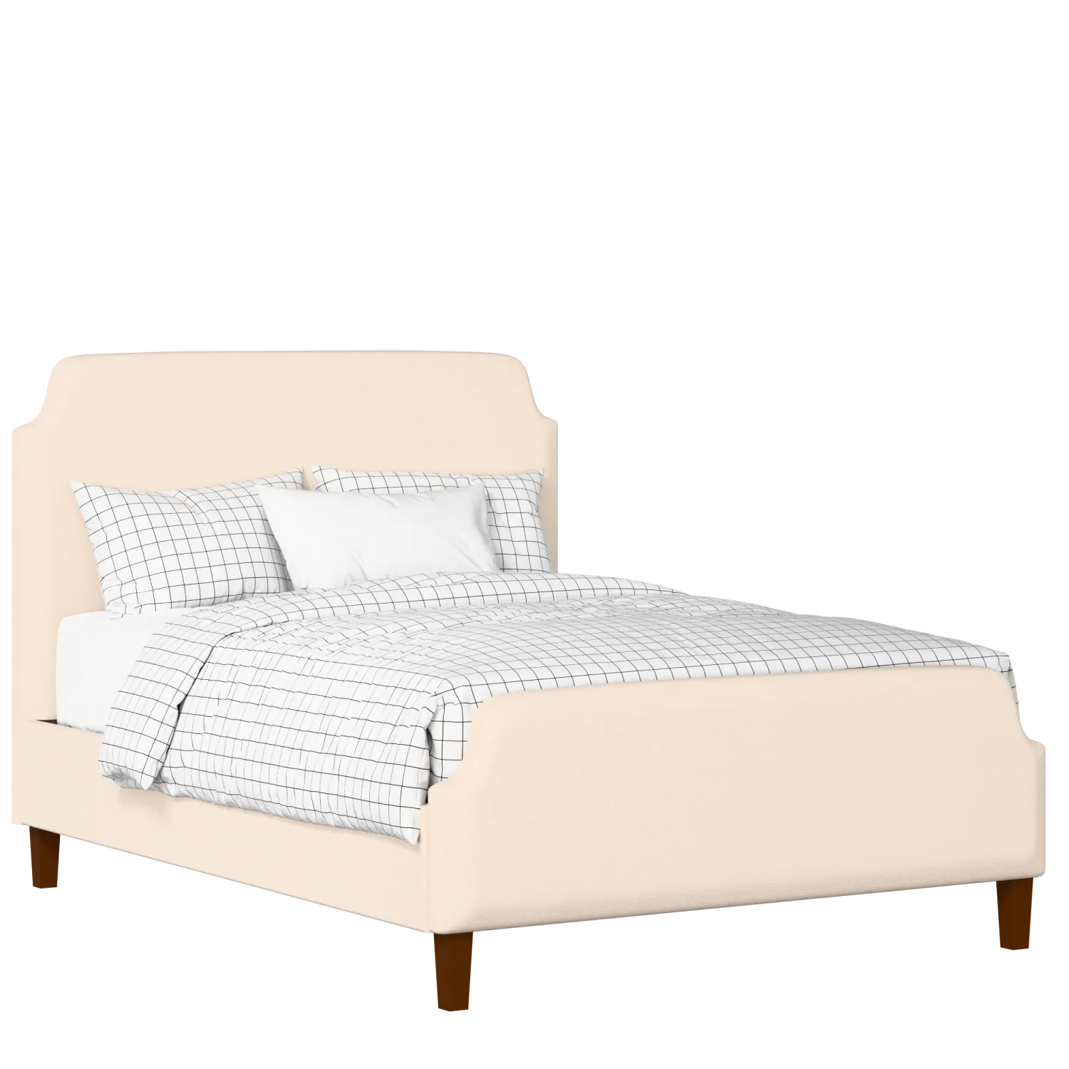 Charing upholstered bed in Silver fabric with Juno mattress
