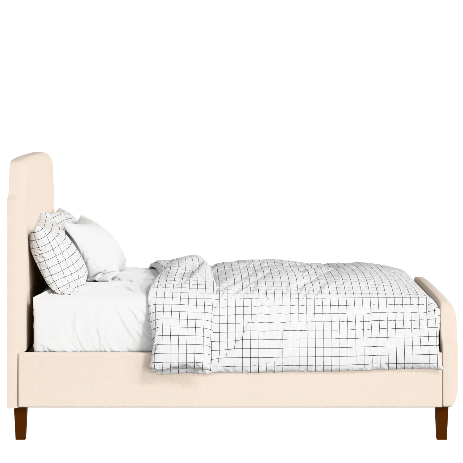 Charing upholstered bed in Silver fabric with Juno mattress