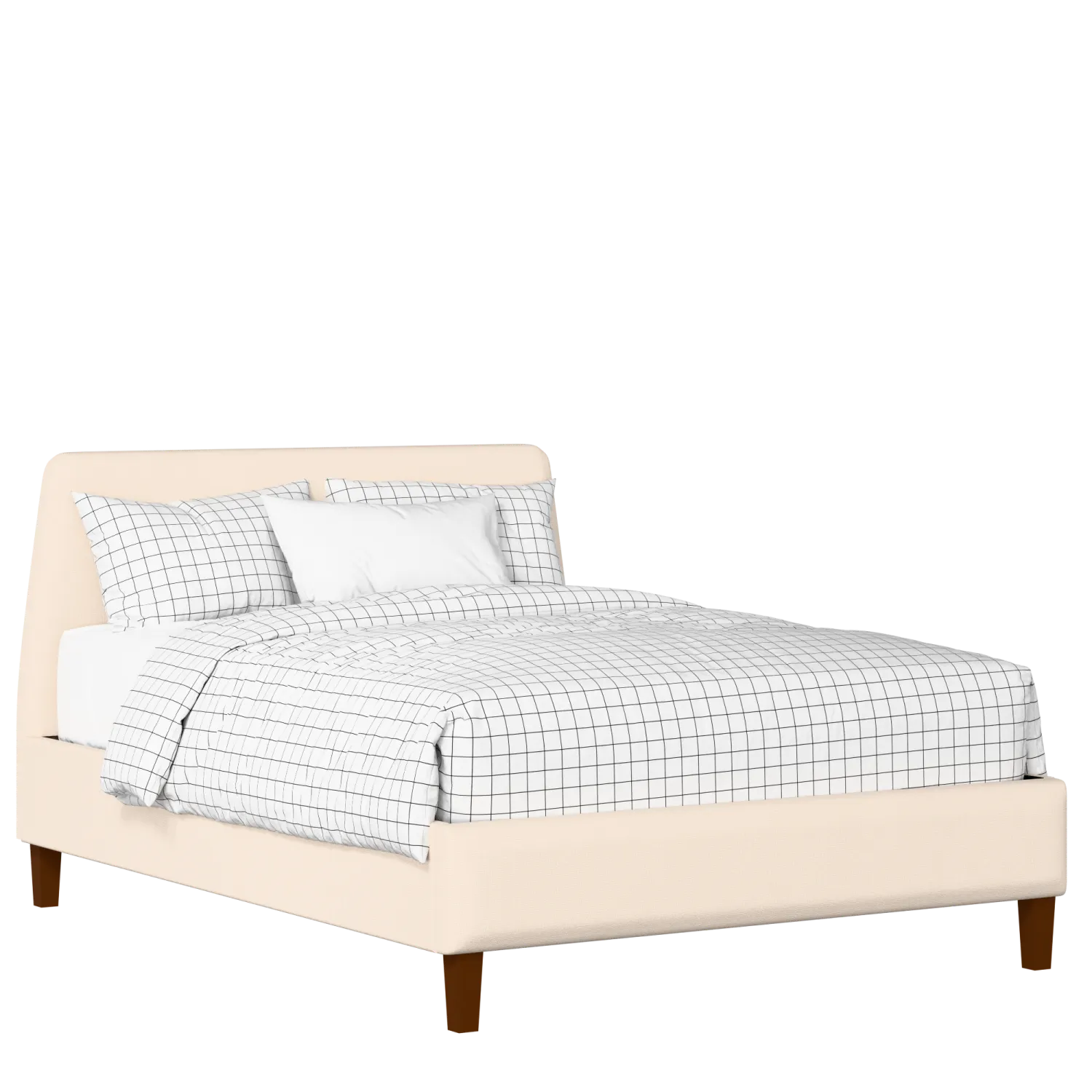 Hanwell Slim upholstered bed in Silver fabric with Juno mattress