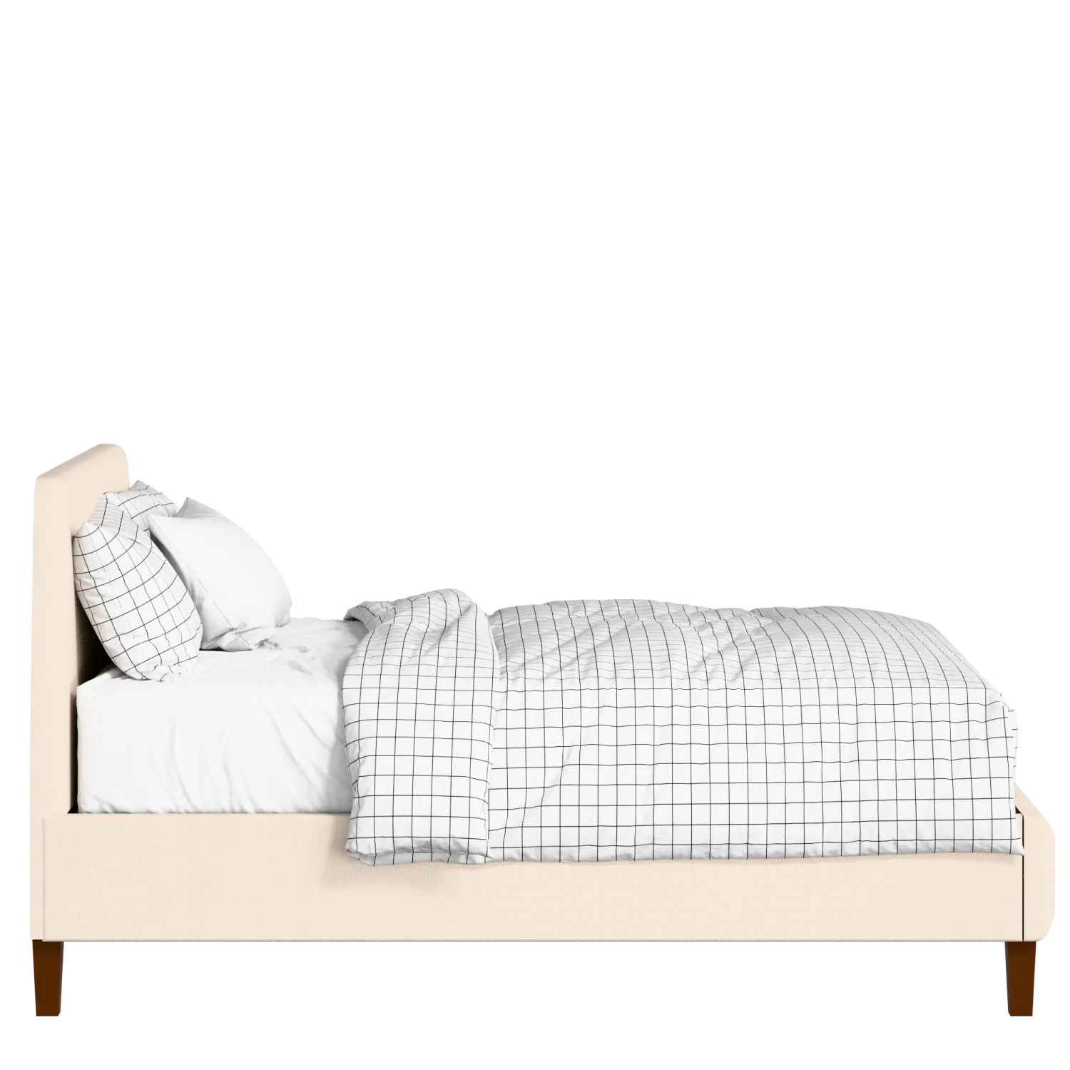 Hanwell Slim upholstered bed in Silver fabric with Juno mattress