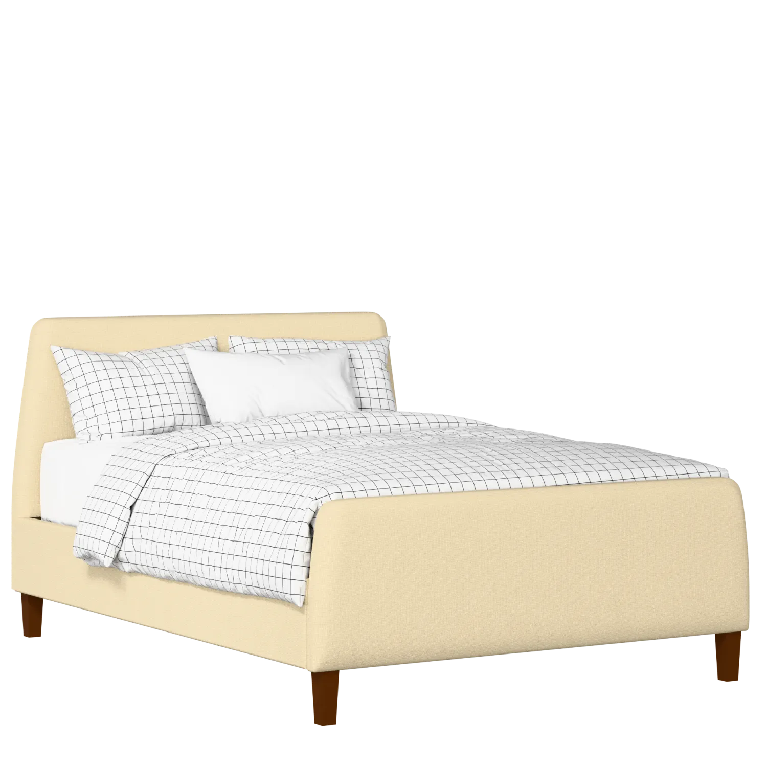 Hanwell upholstered bed in oatmeal fabric