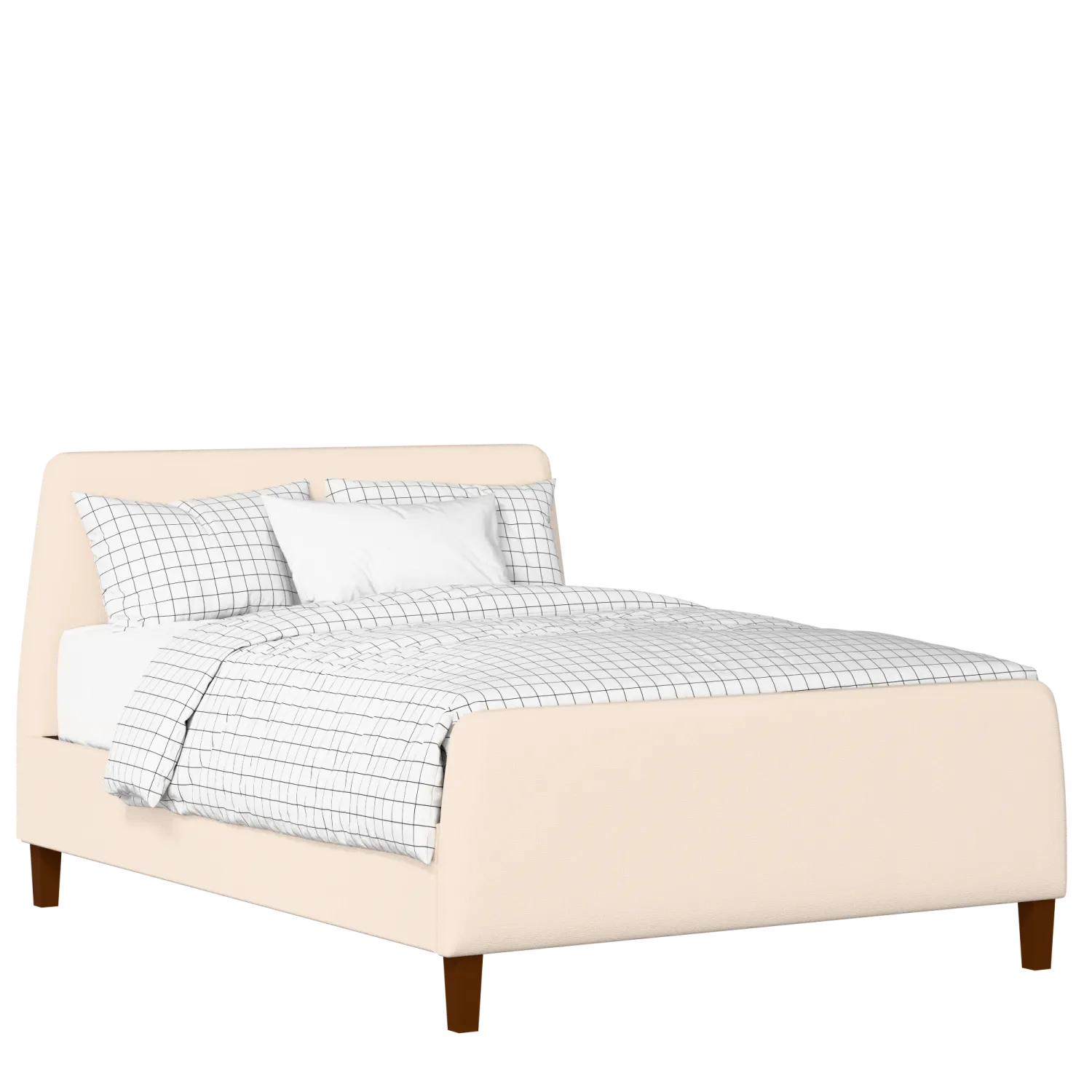 Hanwell upholstered bed in Silver fabric with Juno mattress
