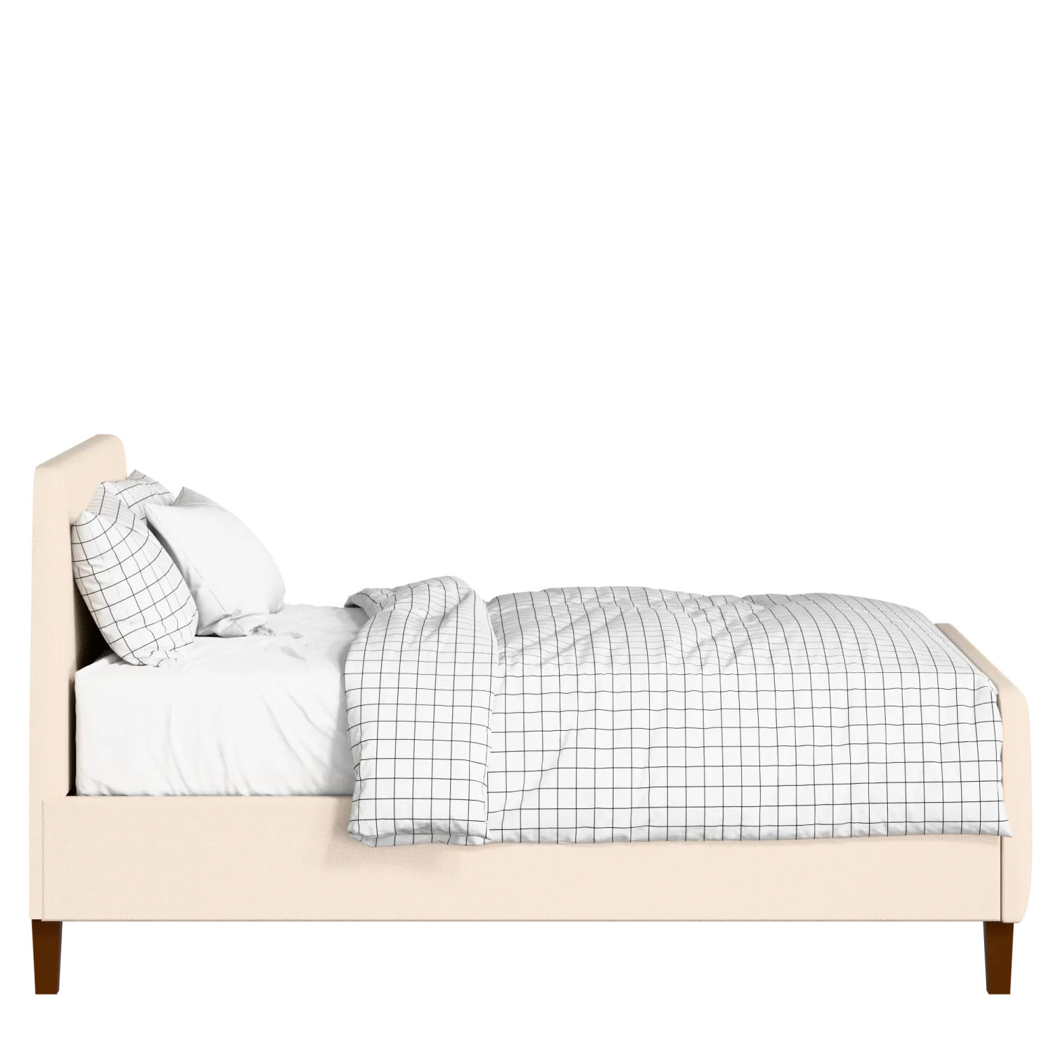 Hanwell upholstered bed in Silver fabric with Juno mattress
