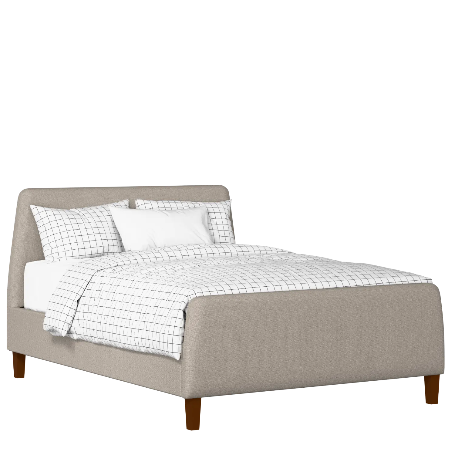 Hanwell upholstered bed in storm grey fabric
