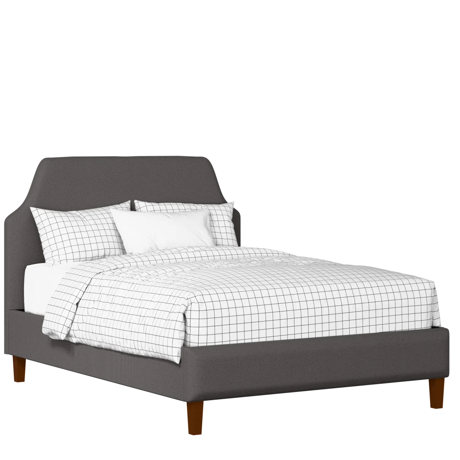 Henley upholstered bed in iron fabric