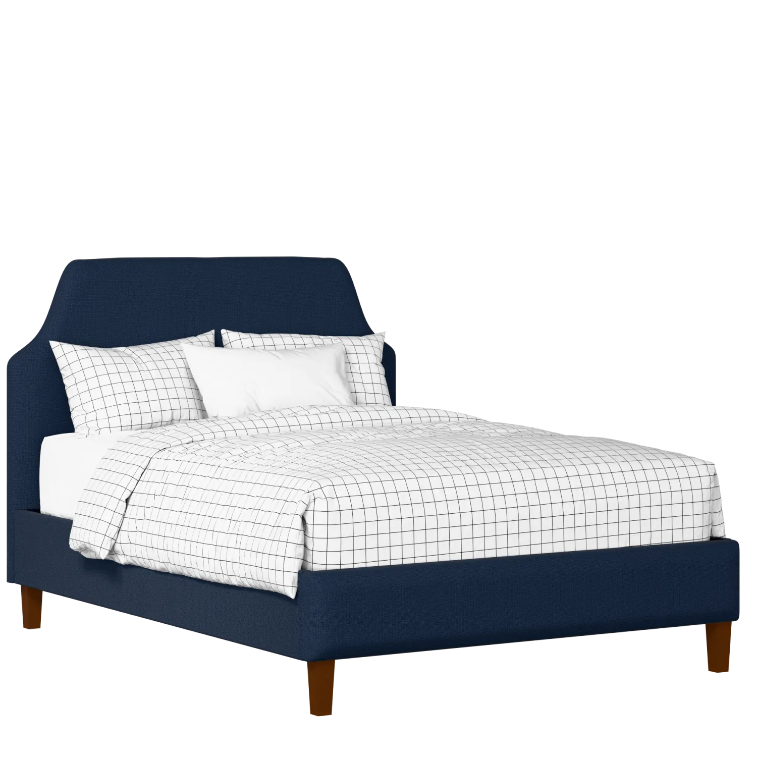 Henley upholstered bed in oxford blue fabric