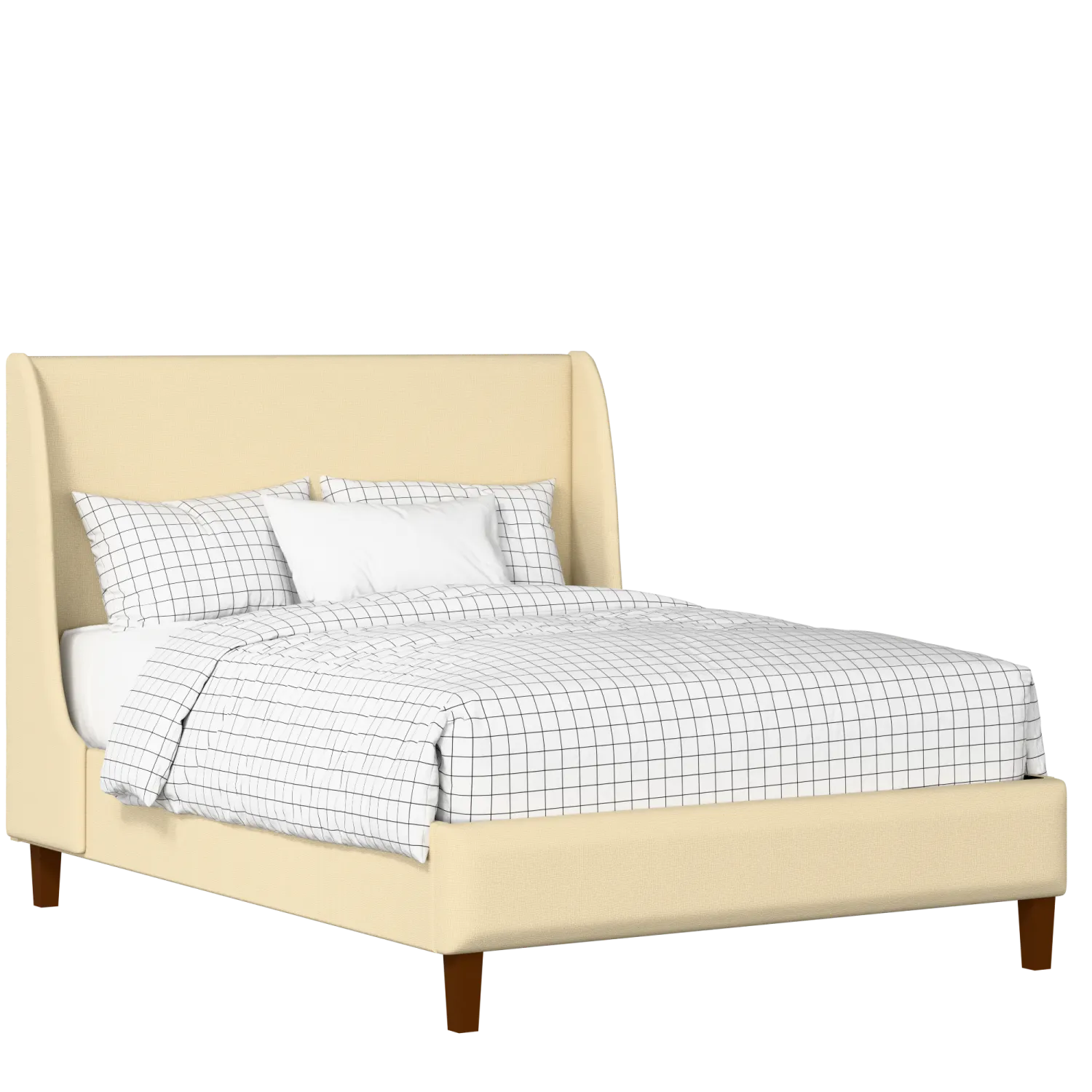 Holywell upholstered bed in oatmeal fabric
