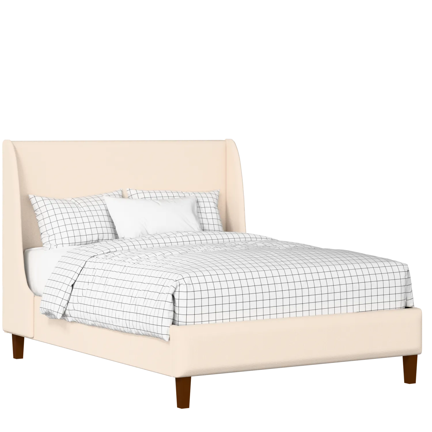 Holywell upholstered bed in Silver fabric with Juno mattress