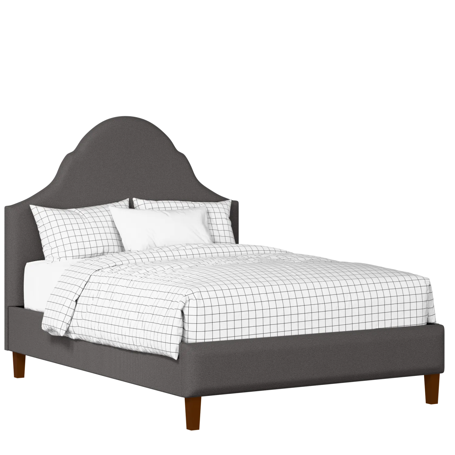 Irvine upholstered bed in iron fabric