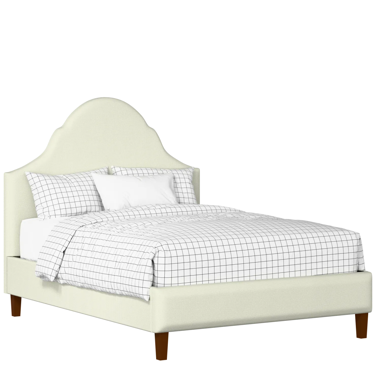 Irvine upholstered bed in mineral fabric