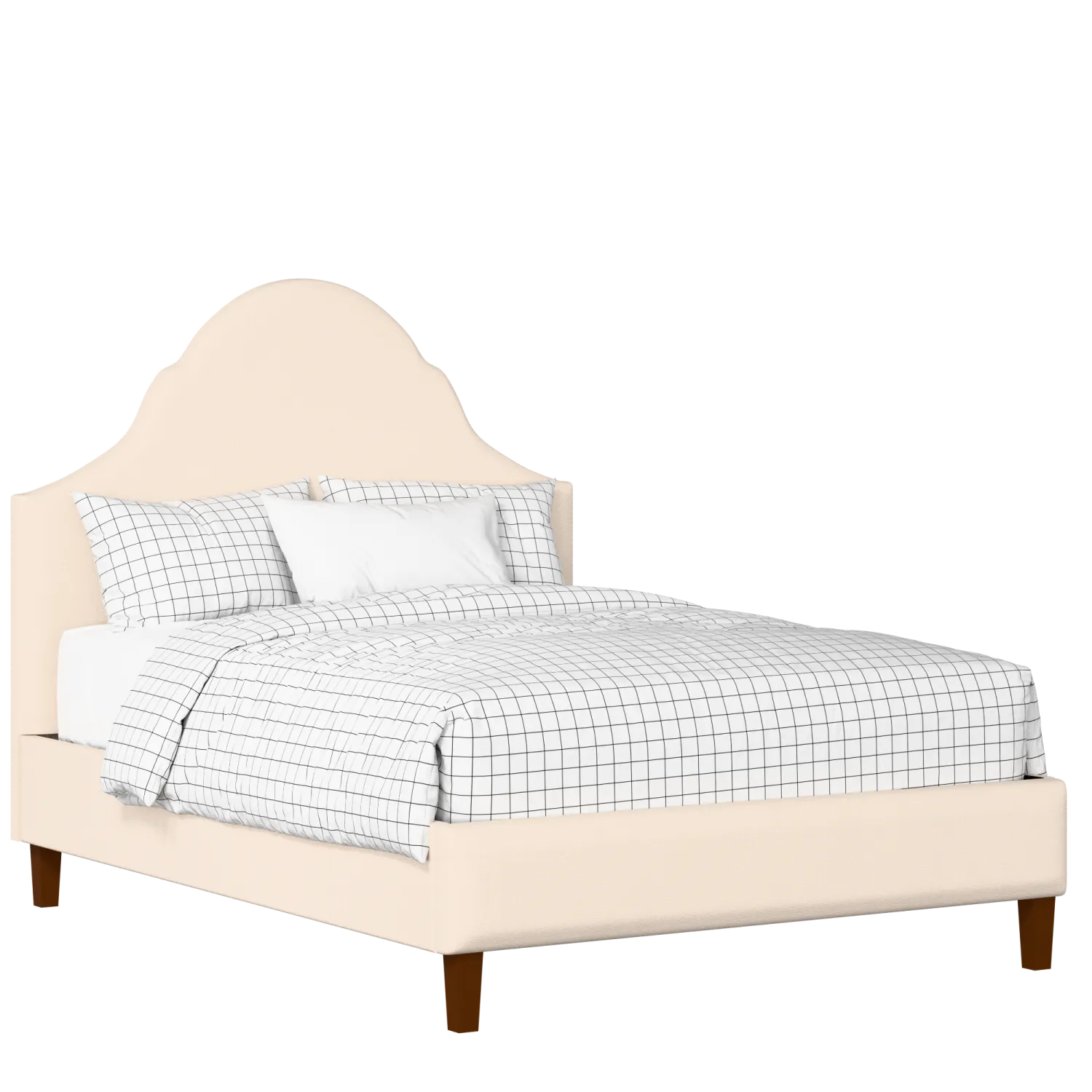 Irvine upholstered bed in Silver fabric with Juno mattress