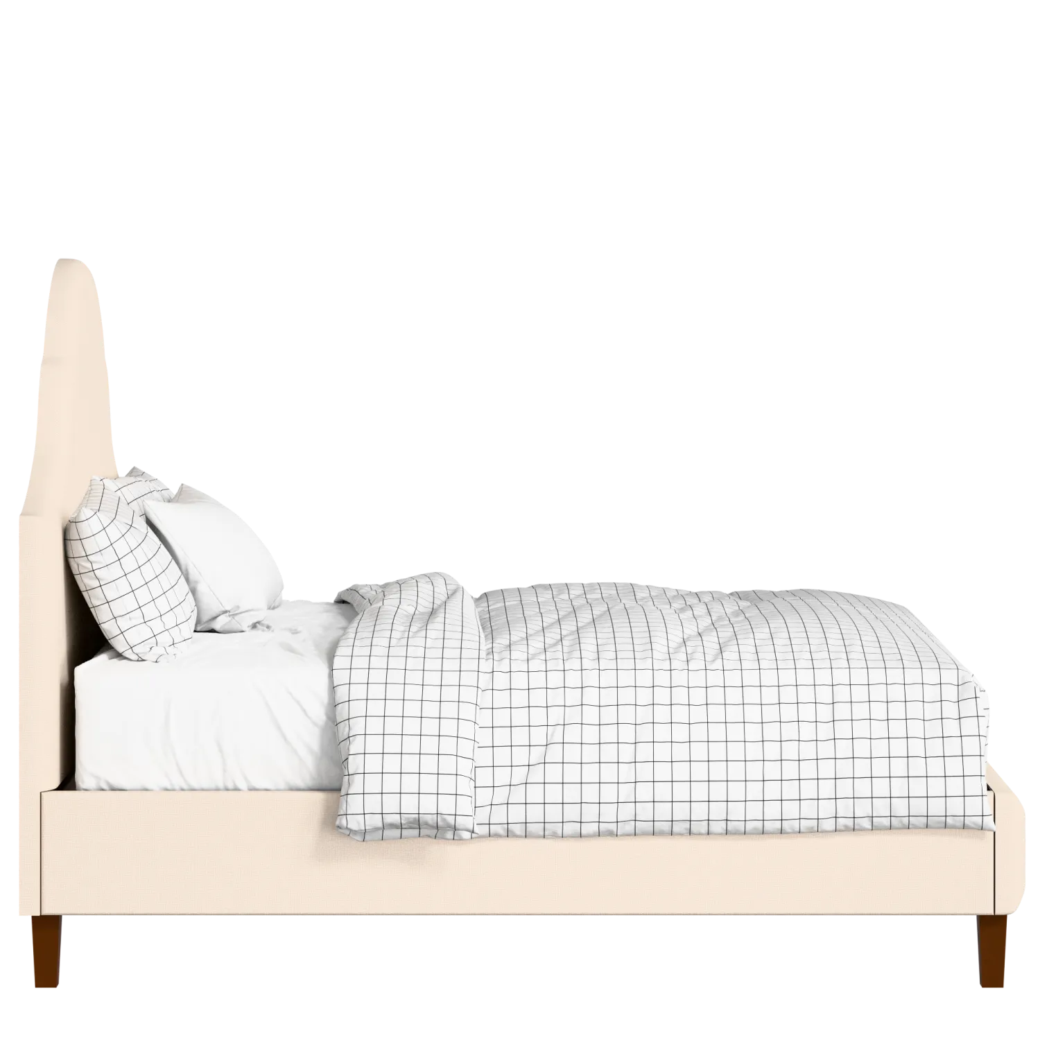 Irvine upholstered bed in Silver fabric with Juno mattress