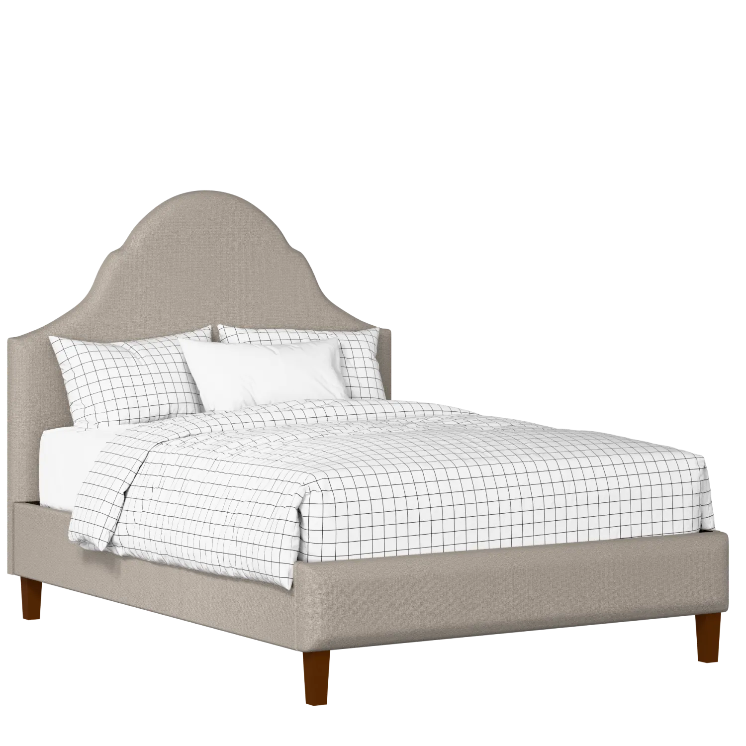 Irvine upholstered bed in storm grey fabric