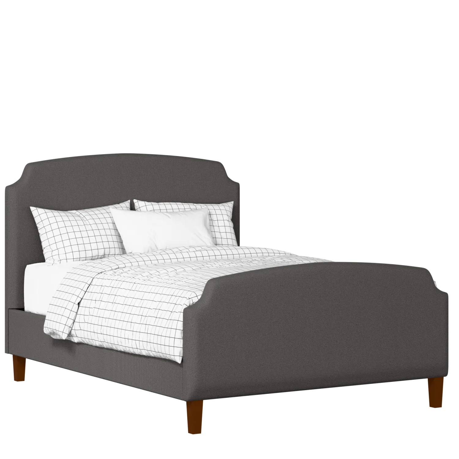 Poole upholstered bed in iron fabric