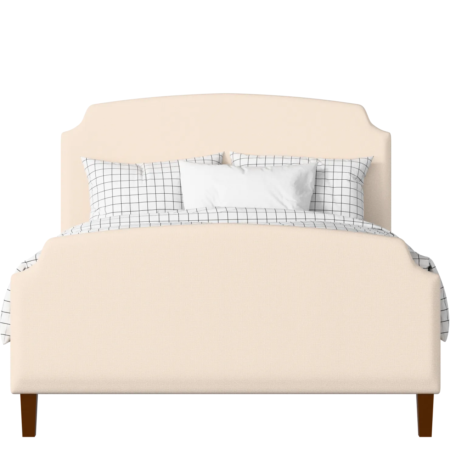 Poole upholstered bed in Silver fabric
