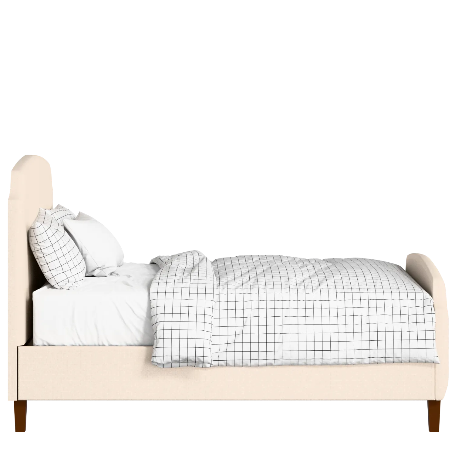 Poole upholstered bed in Silver fabric with Juno mattress