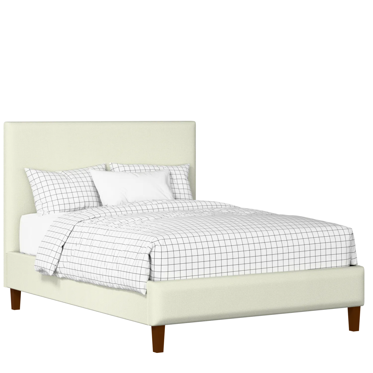 Porto Slim upholstered bed in mineral fabric