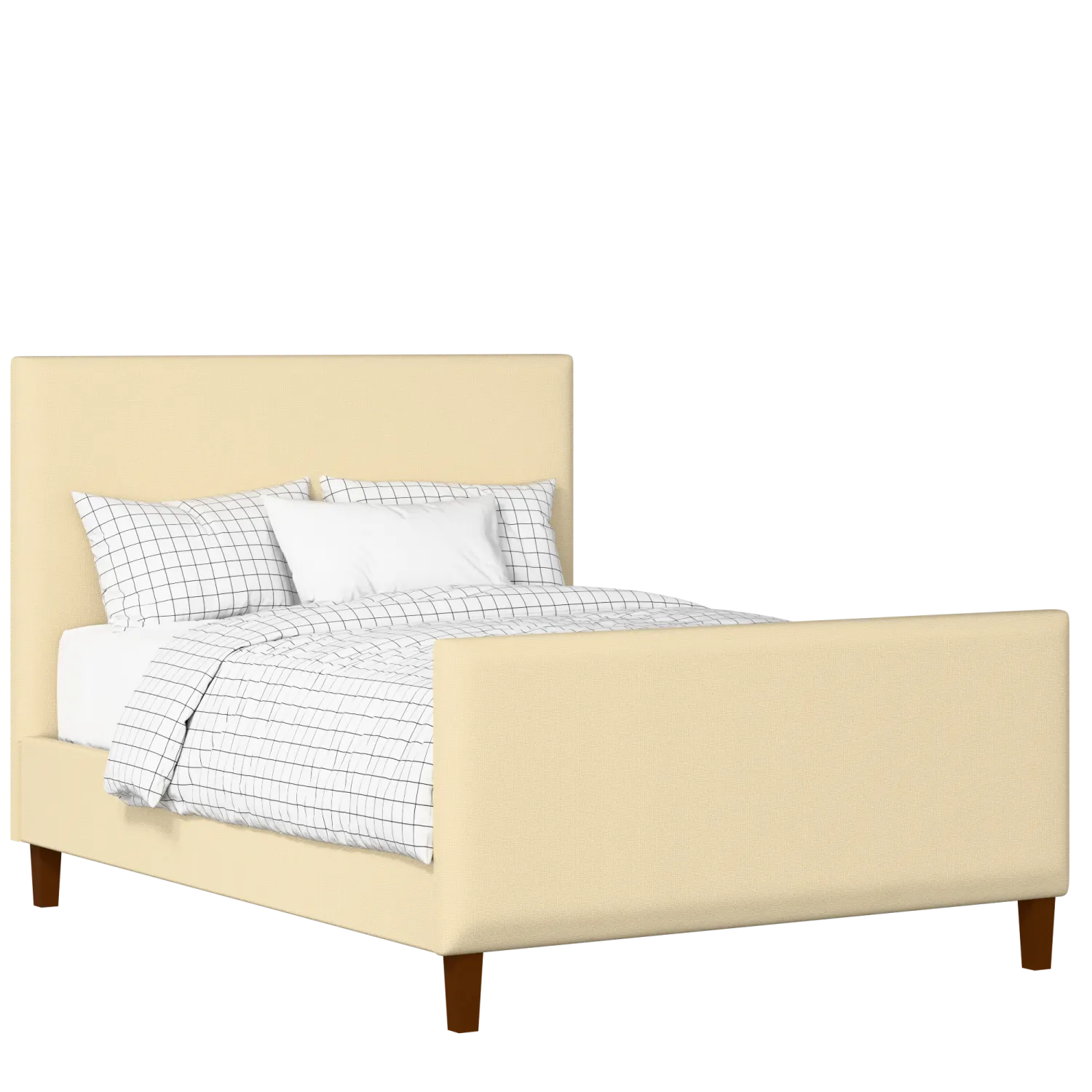 Porto upholstered bed in oatmeal fabric